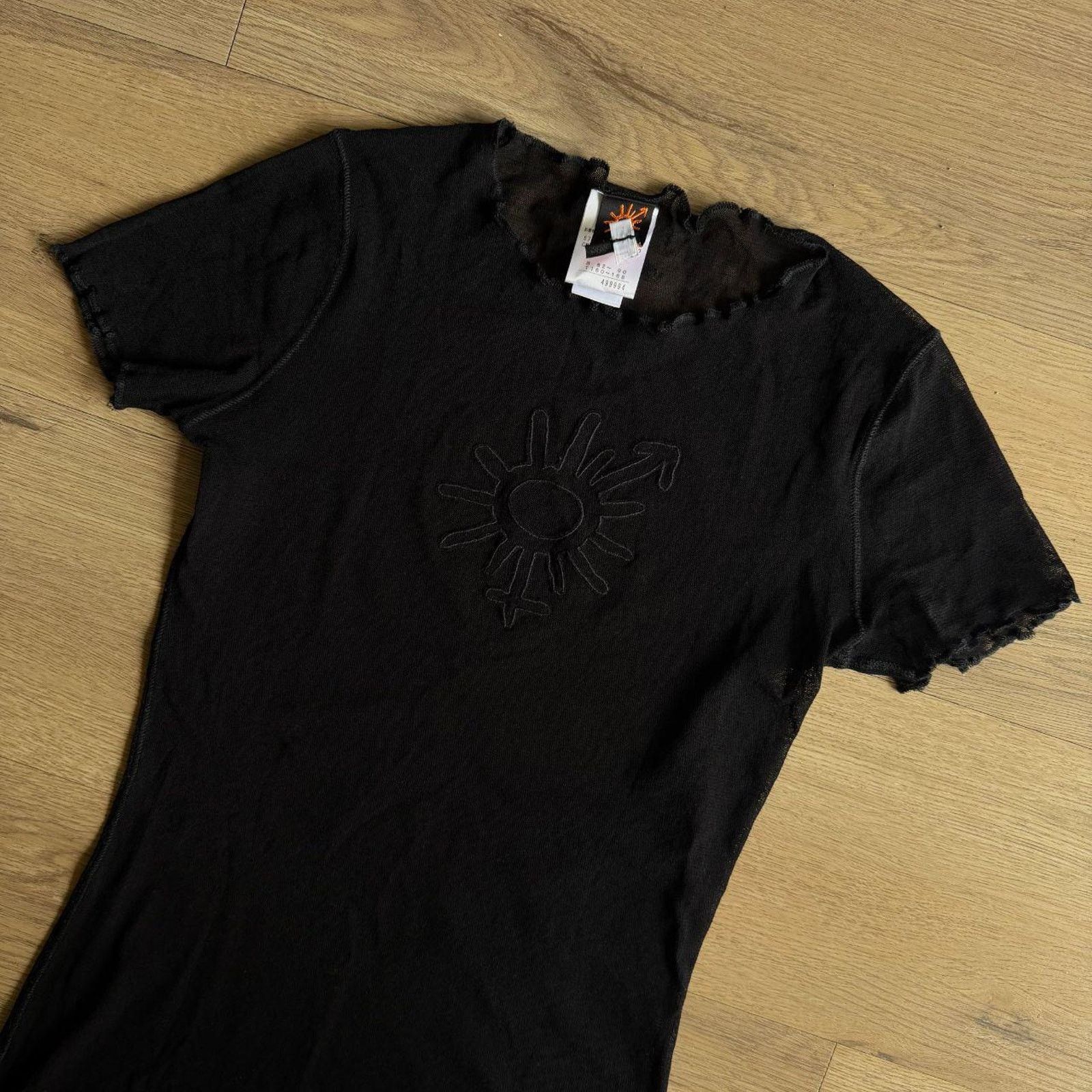 Jean Paul Gaultier Jean Paul Gaultier Soleil Sun Embroidered Mesh T-shirt Black Size M / US 6-8 / IT 42-44 - 2 Thumbnail