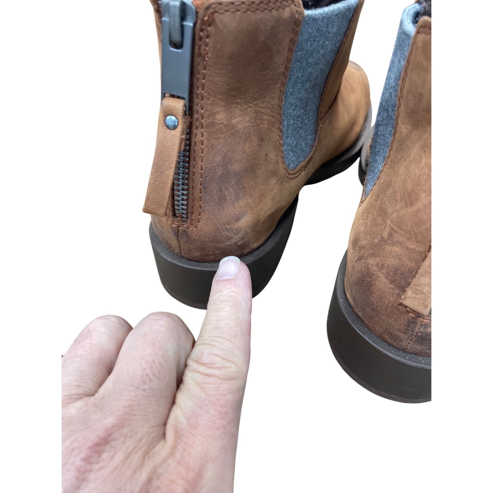 SOREL Sorel Womans brown leather ankle waterproof boots Sz 9.5 SKU Size US 9.5 / IT 39.5 - 13 Thumbnail