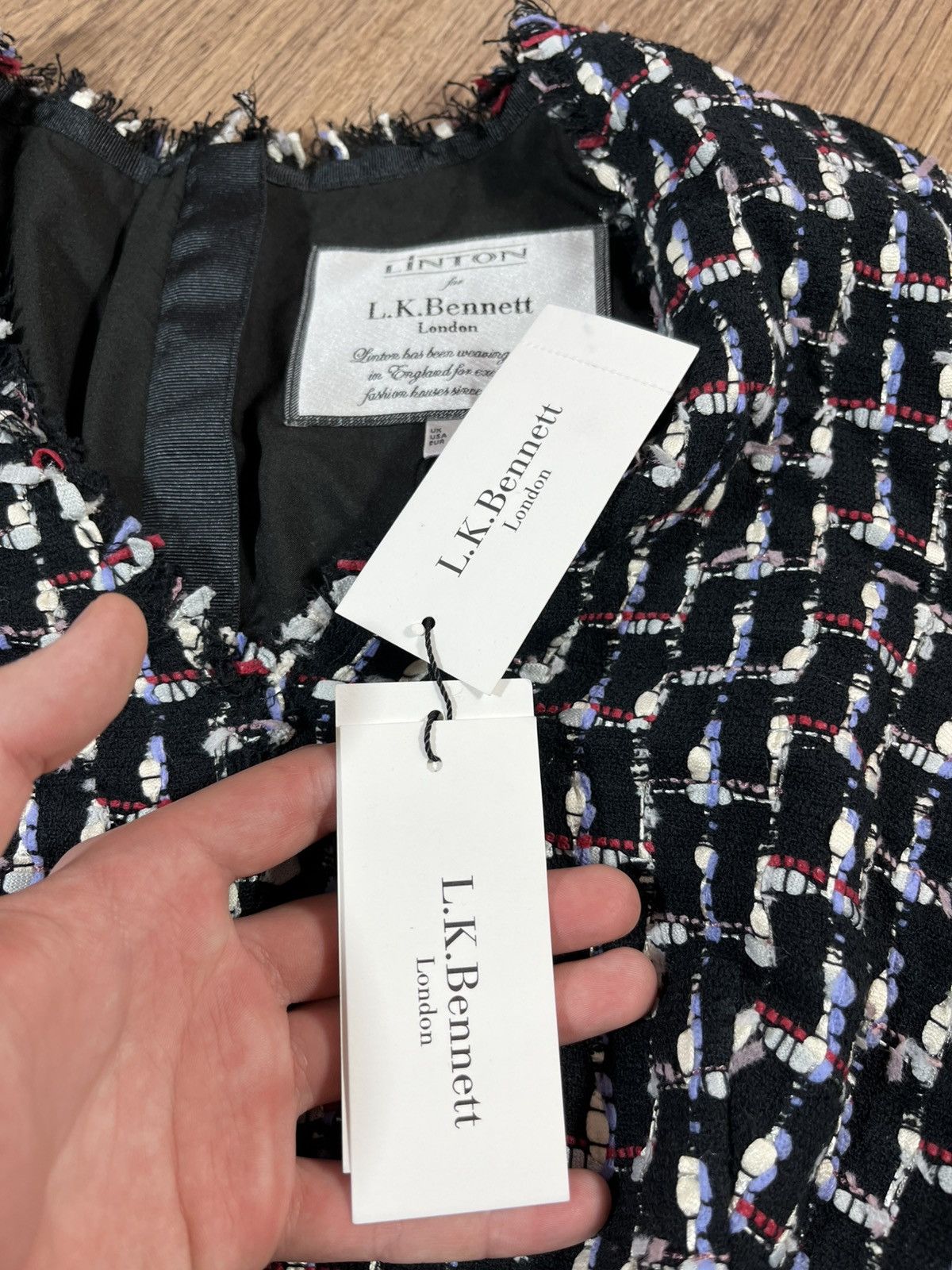 LK Bennett LINTON For LK Bennett London Tweed Dress Size XL / US 12-14 / IT 48-50 - 8 Thumbnail
