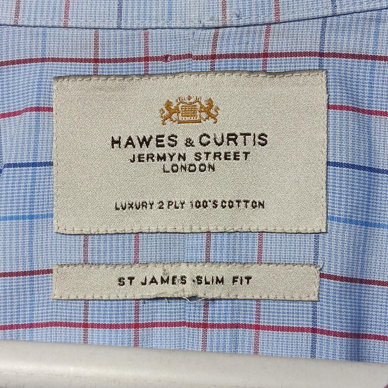 Hawes & Curtis Hawes & Curtis Men’s Shirt 16 34/35 St. James Slim Fit Dress Size US L / EU 52-54 / 3 - 4 Thumbnail