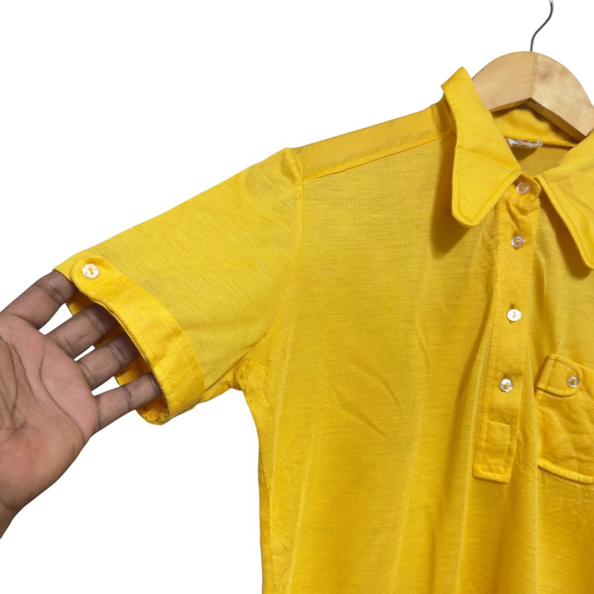 Vintage Vintage 60s Diolen Colvera Cropped Shirt Size M / US 6-8 / IT 42-44 - 2 Thumbnail