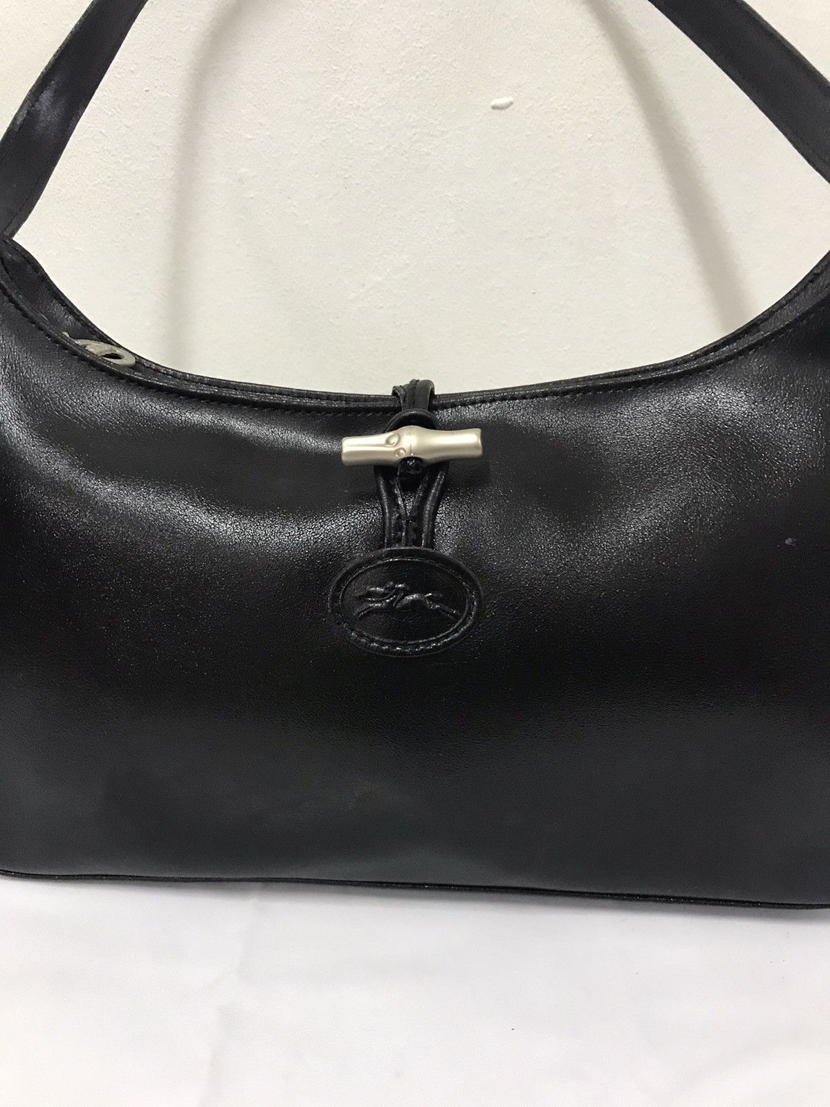 Leather Handbag Longchamp Black