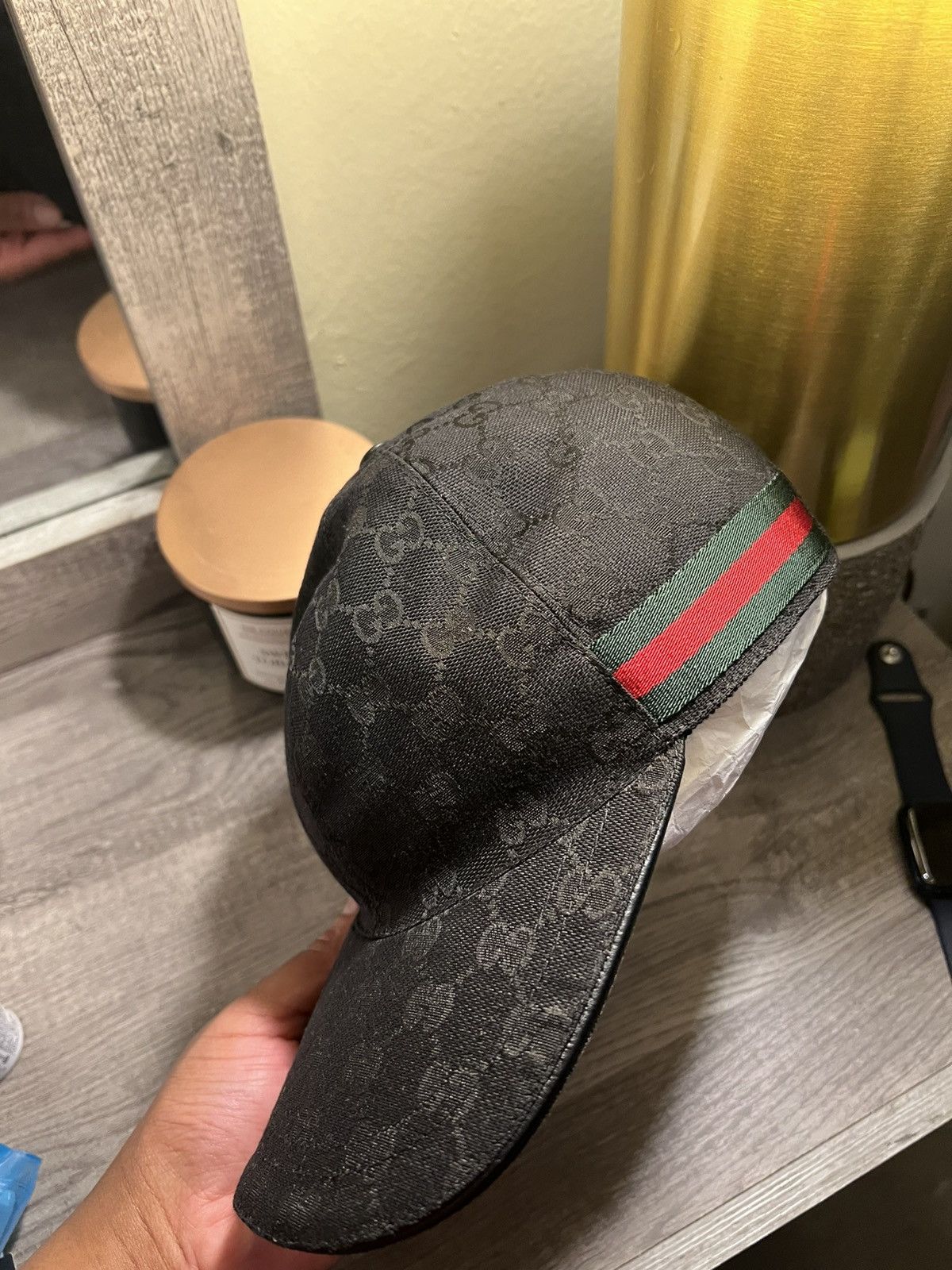 Gucci ORIGINAL GG CANVAS BASEBALL HAT WITH WEB Size ONE SIZE - 2 Thumbnail