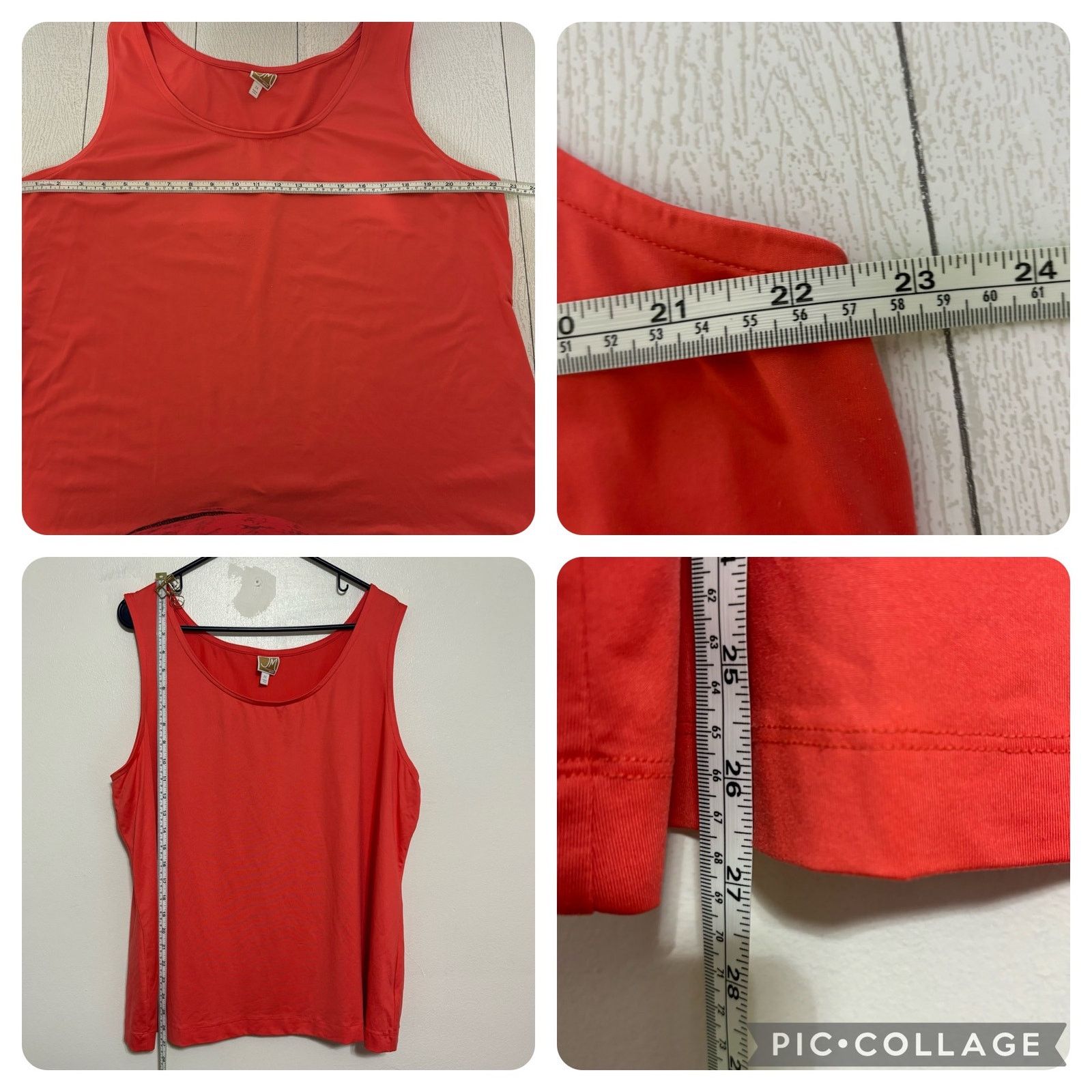 Other JM Collection Coral Orange Sweater and Tank Set Size 2X Size XXL / US 16-18 / IT 52-54 - 5 Thumbnail