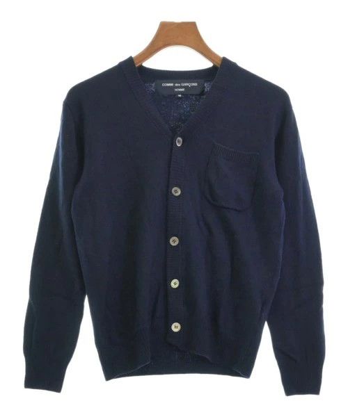 Comme des Garcons Homme Sweater Cardigan Button Up Chest Pocket Wool Navy Blue Size US M / EU 48-50 / 2 - 1 Thumbnail