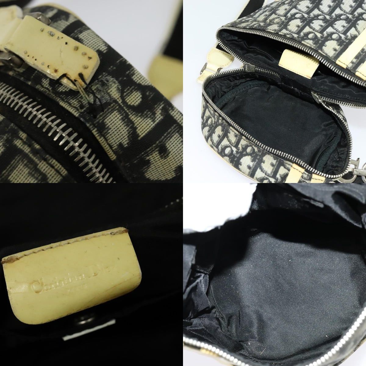 Dior DIOR Trotter Canvas Shoulder Bag Black Silver Size ONE SIZE - 11 Thumbnail
