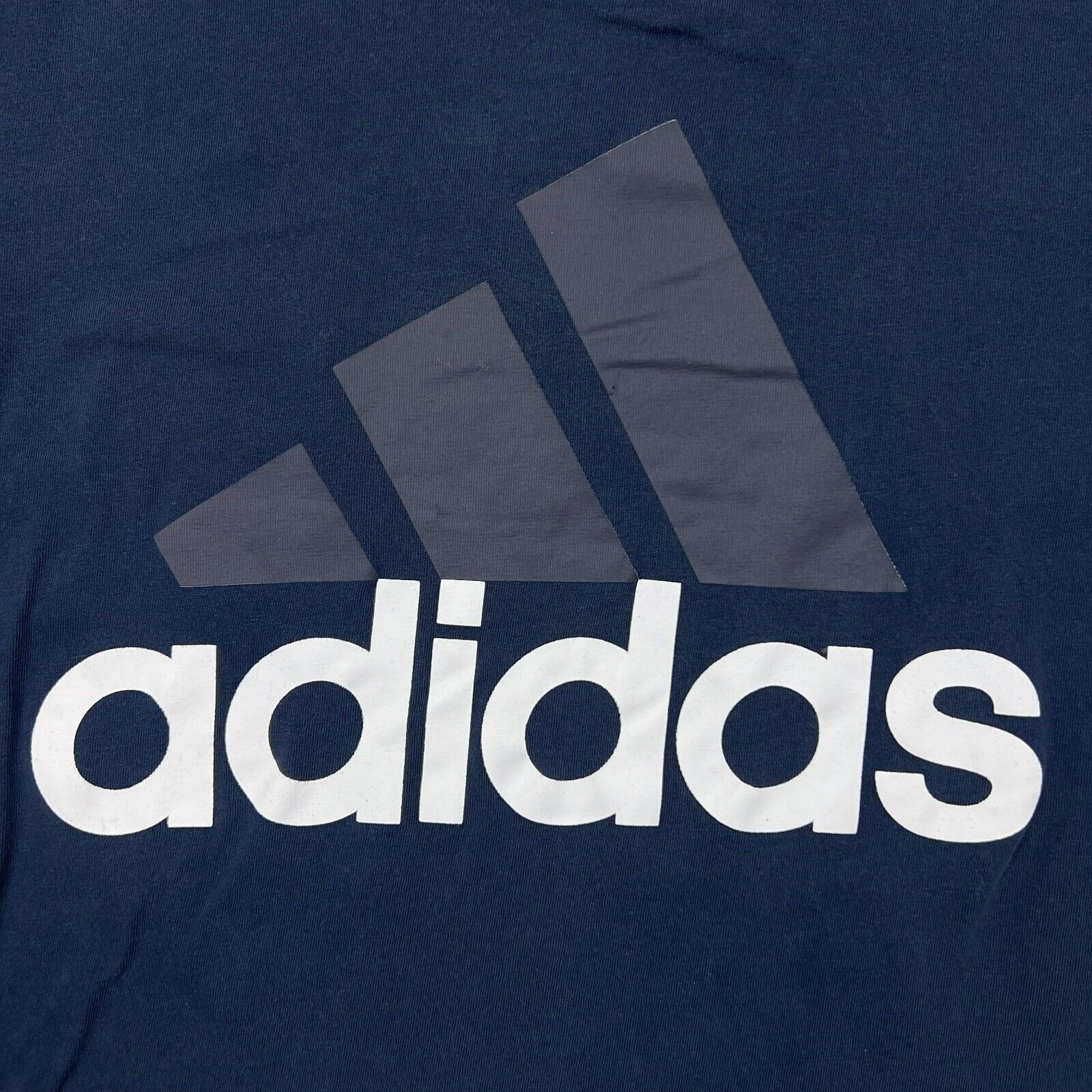 Adidas × Vintage Adidas T Shirt Medium 3 Stripe Spell Out Short Sleeve Tee Size US M / EU 48-50 / 2 - 2 Thumbnail