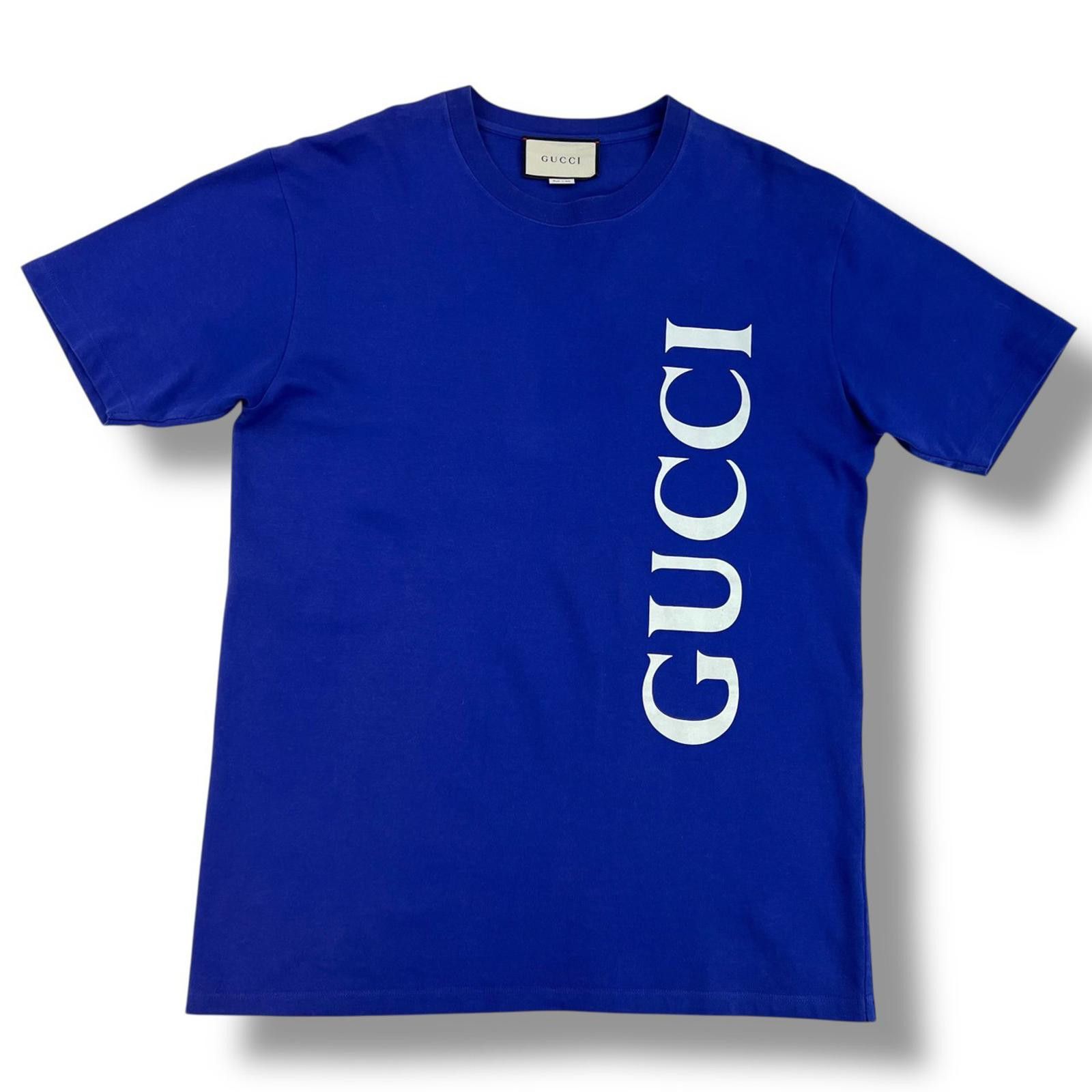Gucci Gucci Blue Spellout T Shirt Size US L / EU 52-54 / 3 - 2 Thumbnail