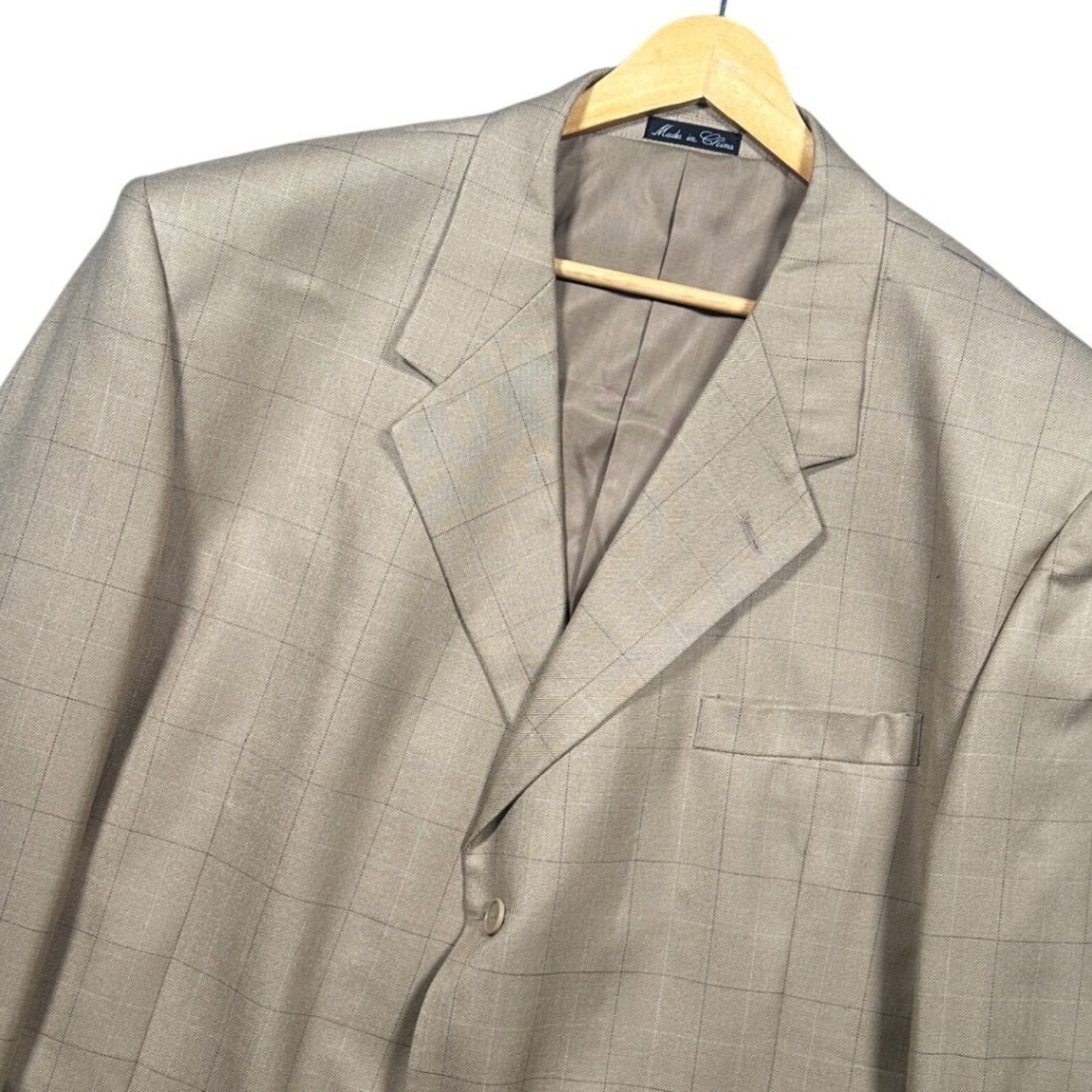 Other Adolfo Blazer Mens 48L Tan Silk Wool 3-Button Sport Coat Size 48L - 4 Thumbnail
