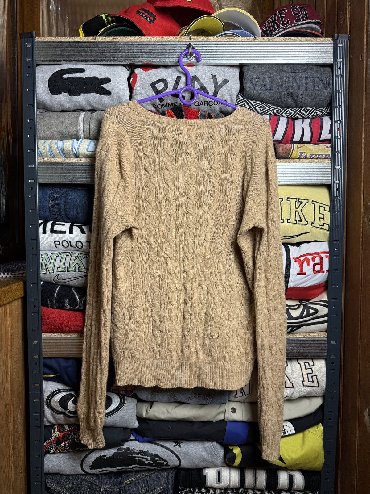 Polo Ralph Lauren Polo Ralph Lauren V Neck Cable Knit Sweater Size US L / EU 52-54 / 3 - 2 Thumbnail