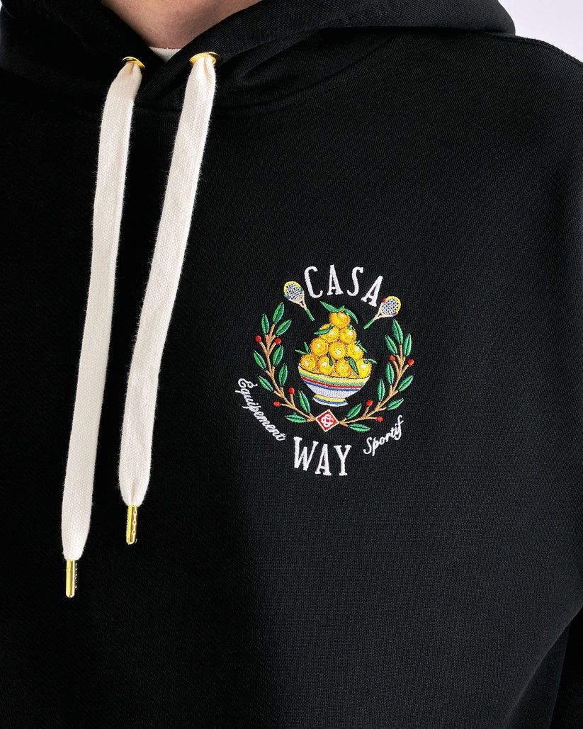 Casablanca os11x0725 Logo-Embroidered Cotton Hoodie in Black Size US M / EU 48-50 / 2 - 4 Thumbnail