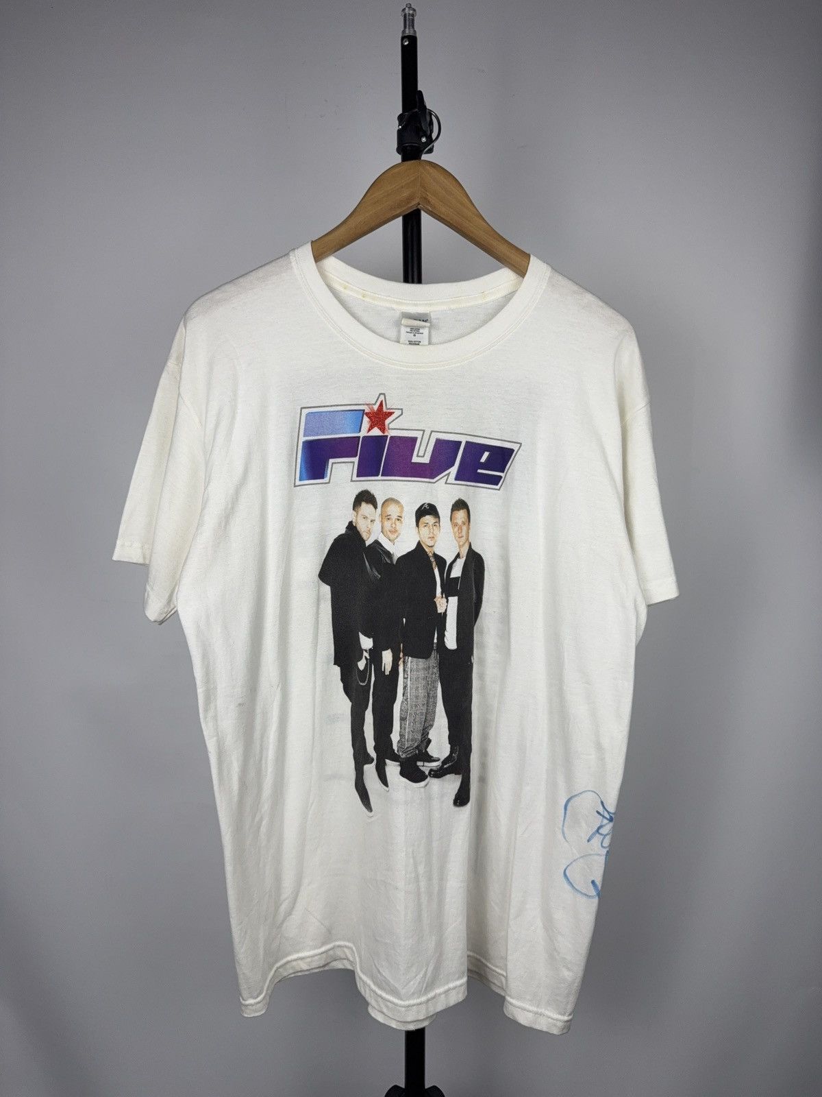 00s Rare FIVE Big Reunion 2013 Tour Tee Signed Size L