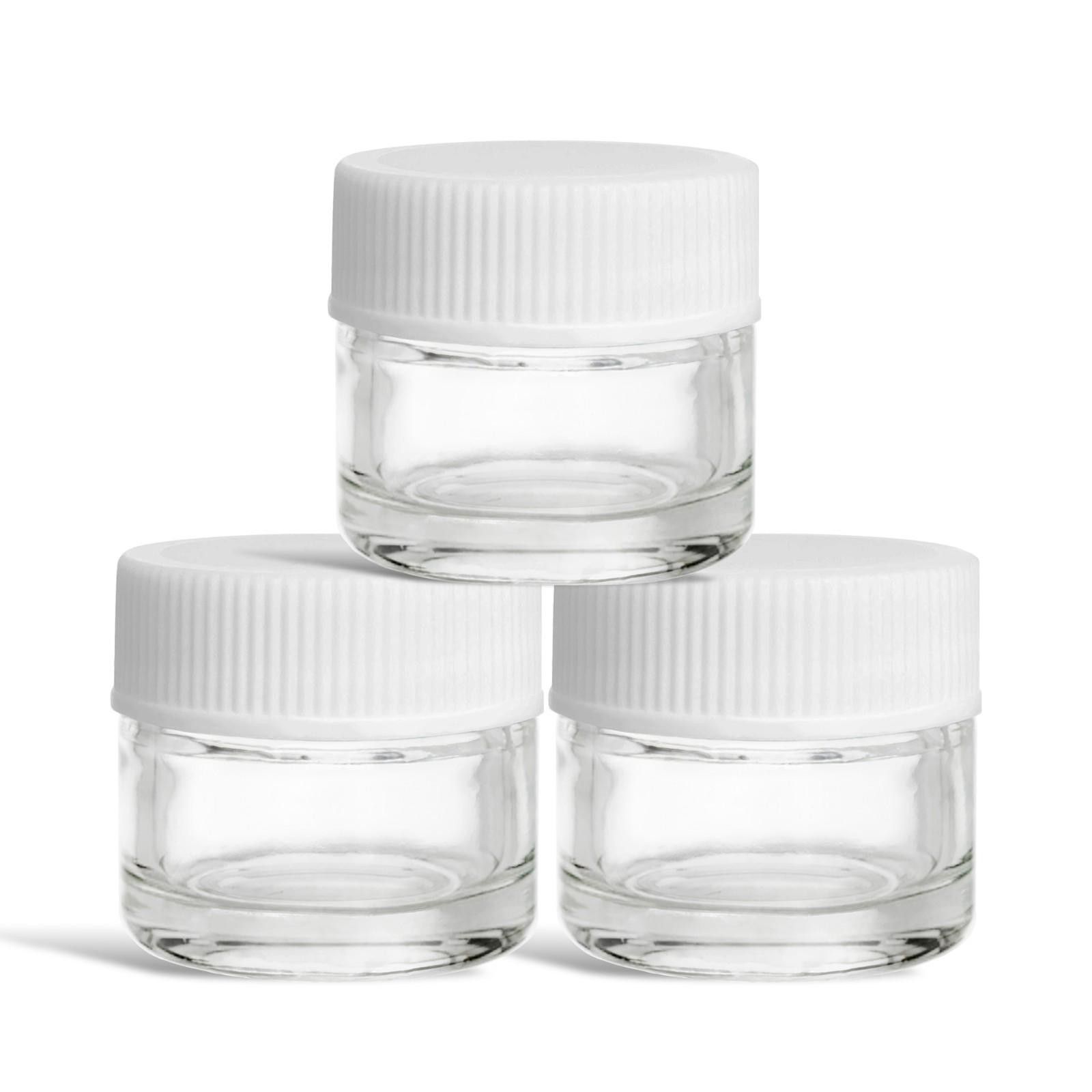 Other 5ml Glass Jars with White Lids Set 200 Pack Clear Glass Jars Size ONE SIZE - 1 Thumbnail
