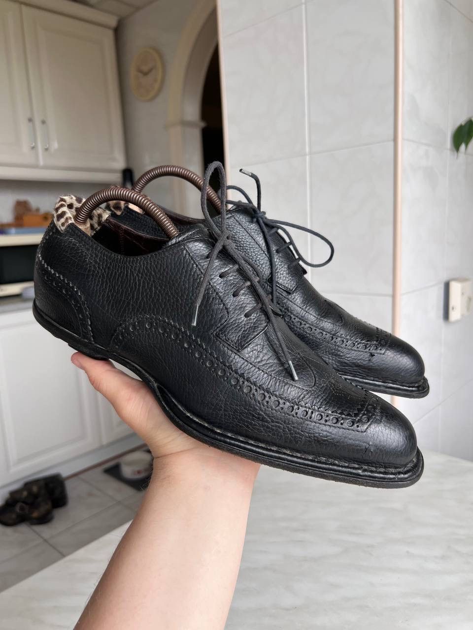 Japanese Brand 2000S CESARE PACIOTTI LEATHER OXFORD BROGUE FORMAL SHOES Y2K Size US 9 / EU 42 - 13 Thumbnail