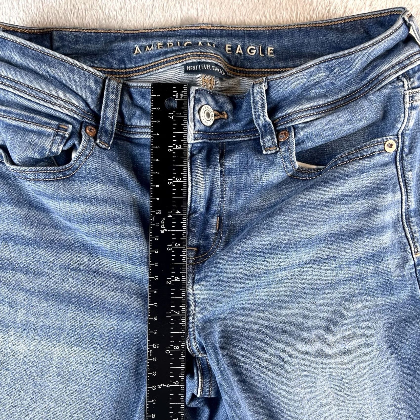 American Eagle Outfitters American Eagle Outfitters Jeans Boots Cut Womens 4 Blue Bootcut Stretch 28x31 Blue Boho 90s Womens Size 27" / US 4 / IT 40 - 7 Thumbnail