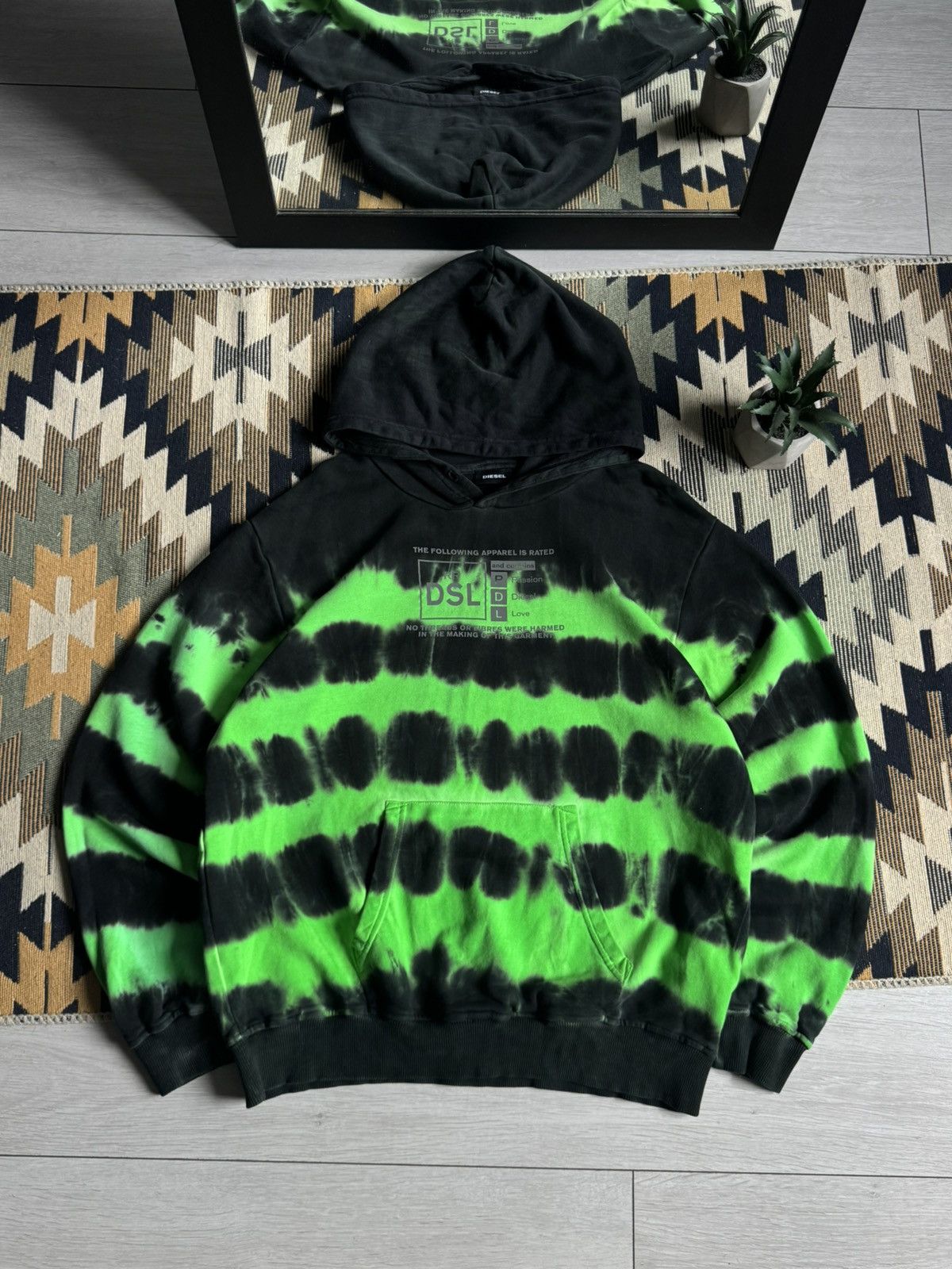 Diesel Diesel Teen Reflective Print Tie-Dye Hoodie Size US S / EU 44-46 / 1 - 1 Thumbnail