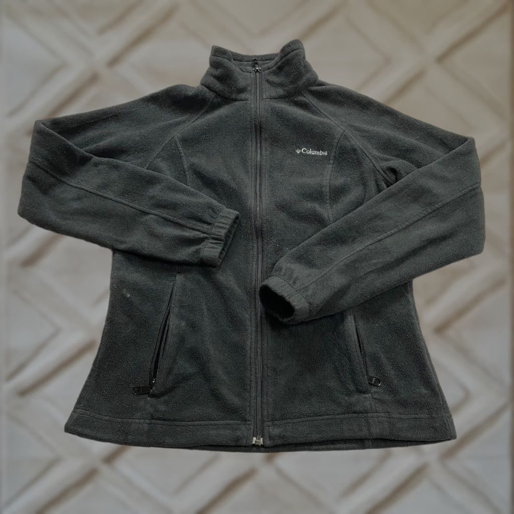 Vintage Columbia Benton Springs Fleece Jacket Women Medium Black Full Zip Pockets Outdoor Size M / US 6-8 / IT 42-44 - 1 Thumbnail