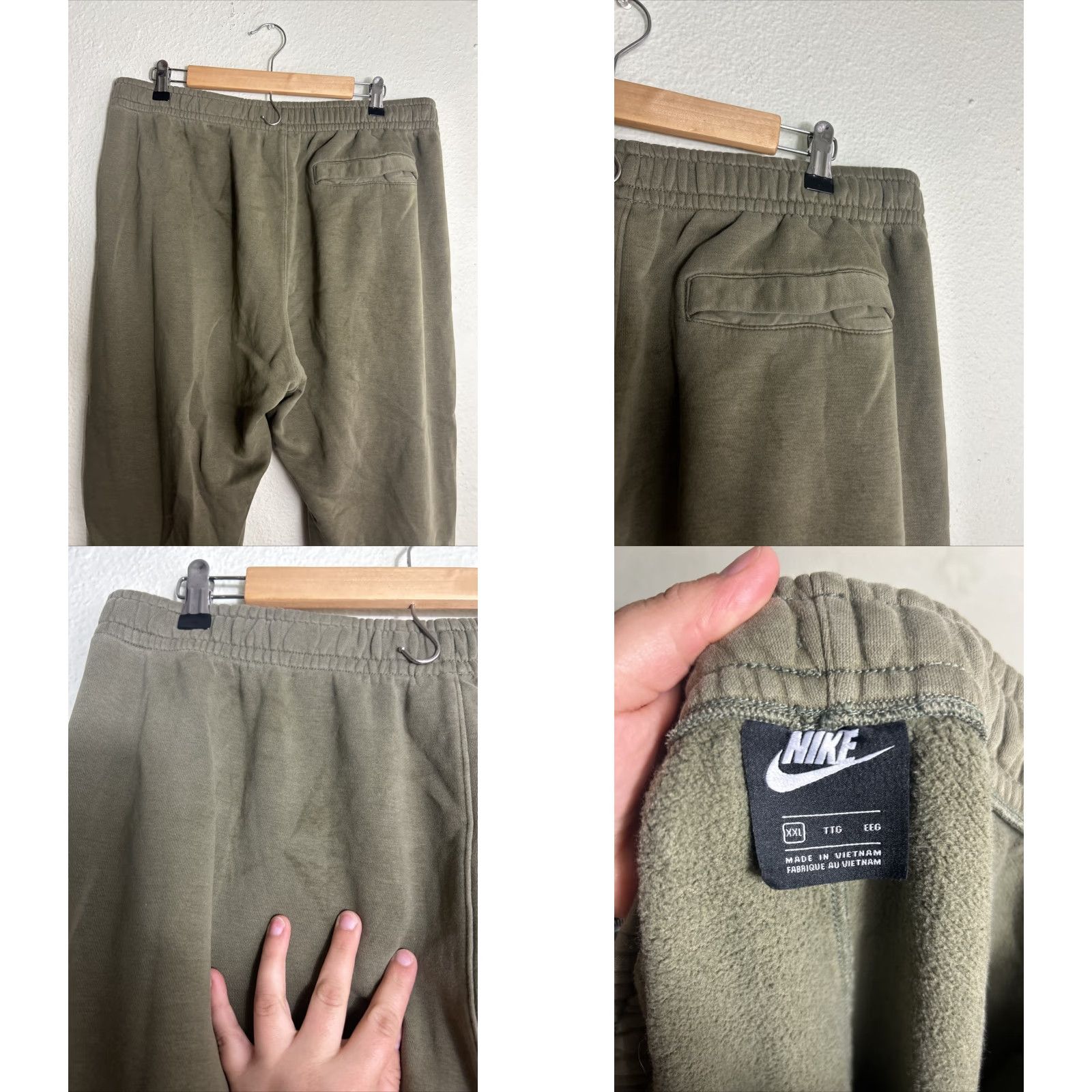 Nike Nike Men Jogger Pants XXL Regular Oil Green/White BV2671-380 Size US 39 - 8 Thumbnail