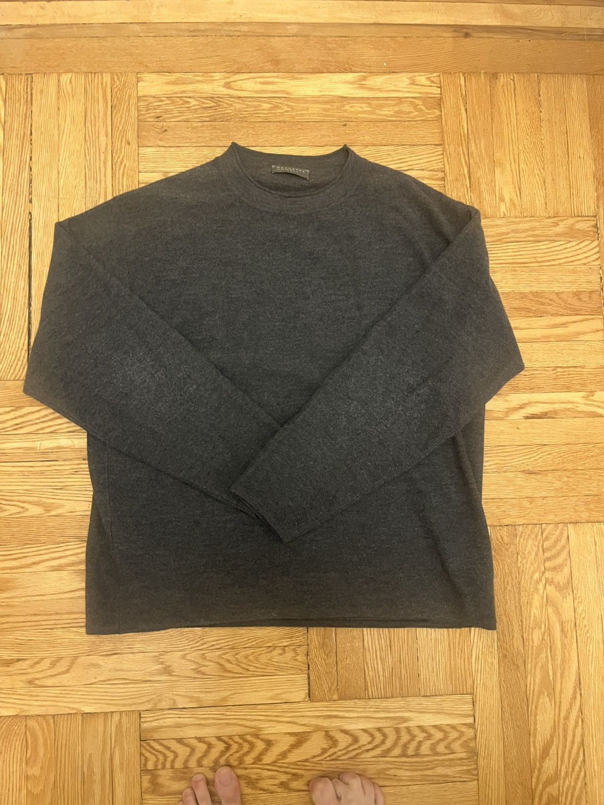 Margaret Howell Grey Melange Merino Felted Crewneck Size US L / EU 52-54 / 3 - 1 Preview
