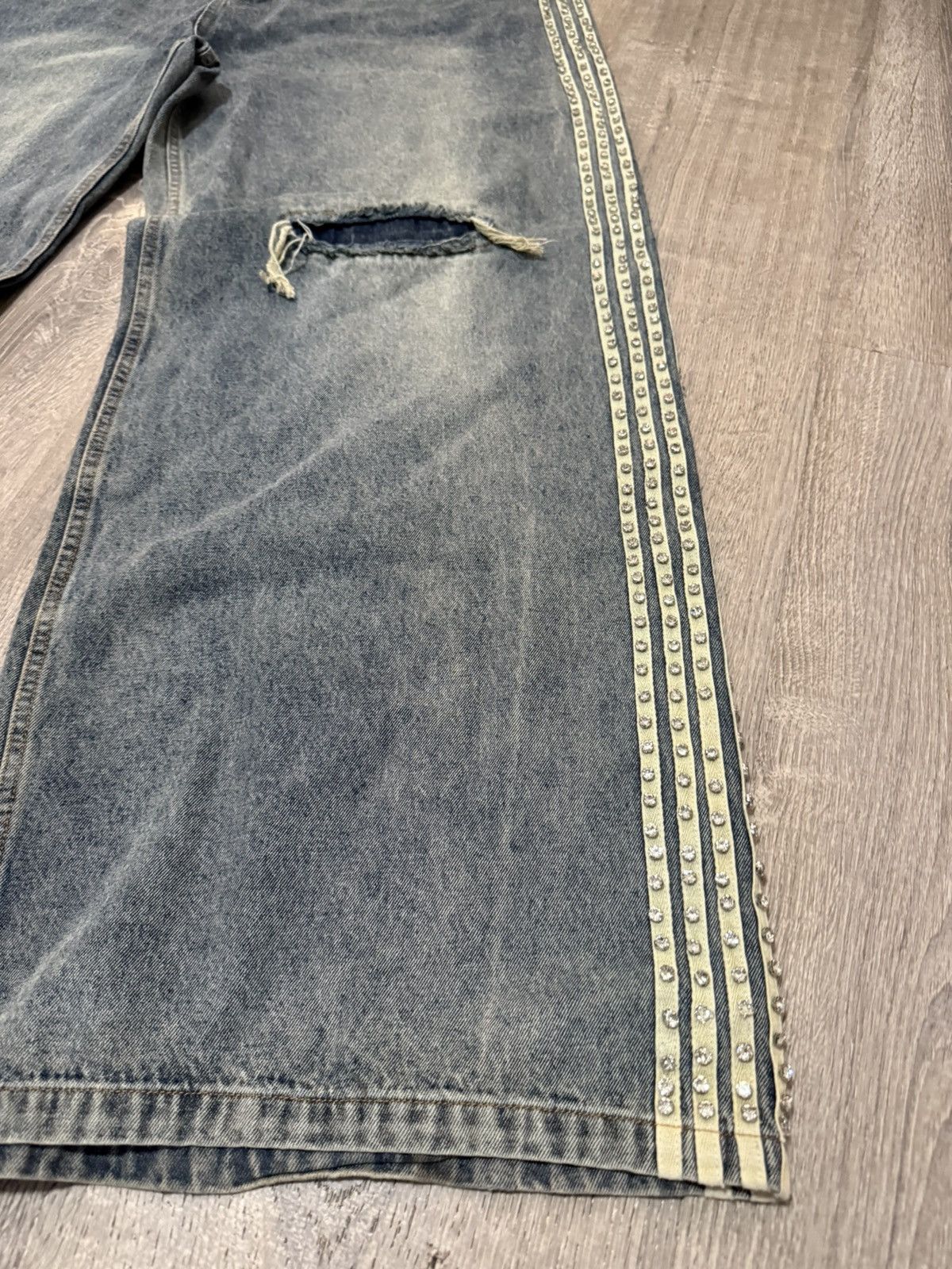 Vale Vale Blue Crystal Stripe Denim Size 40 Size US 40 / EU 56 - 4 Thumbnail