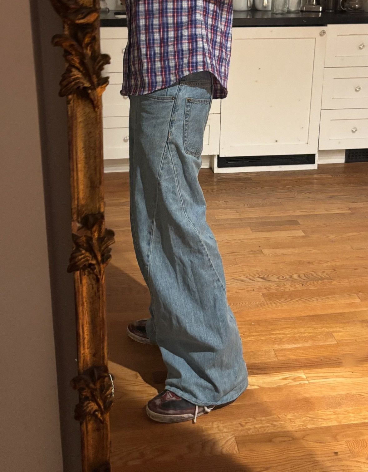 Maison Margiela Maison Margiela Avant Garde five pocket wide leg flare jeans Size US 29 - 1 Thumbnail