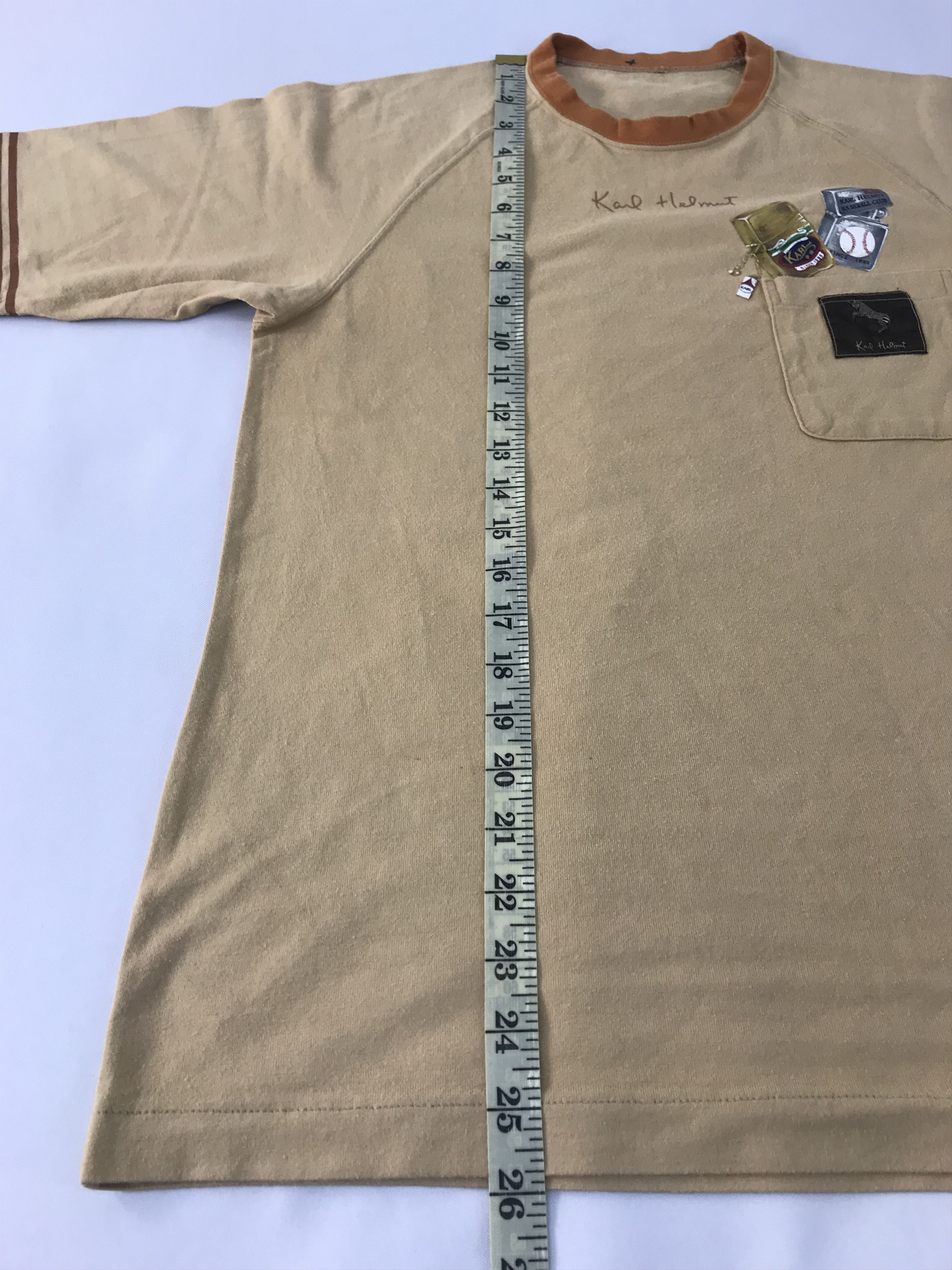 Karl Helmut 90s Karl Helmut Baseball Club Single Pocket Printed Tee Size US S / EU 44-46 / 1 - 11 Thumbnail
