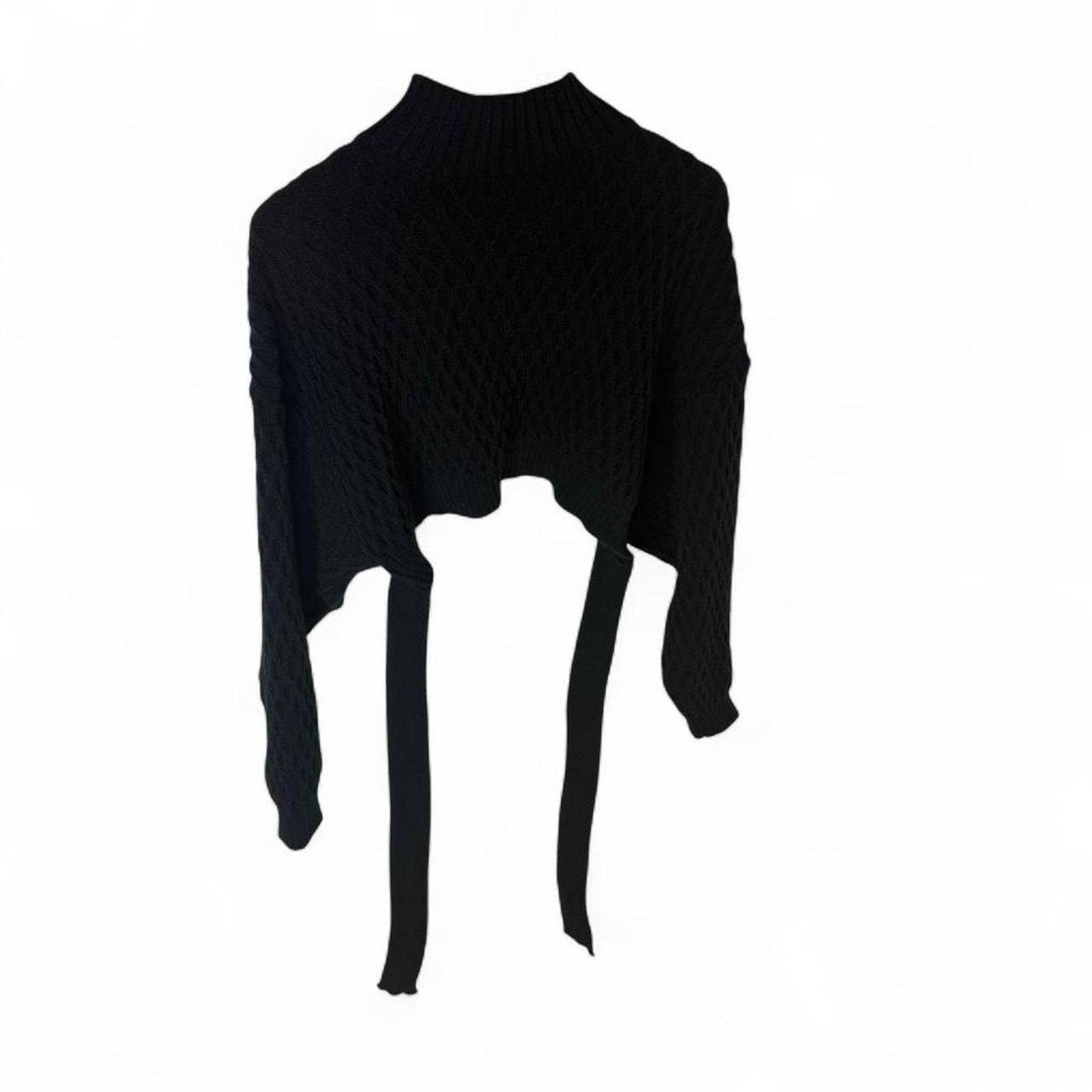 Other Black Cropped Open Back Sweater M Size M / US 6-8 / IT 42-44 - 1 Thumbnail