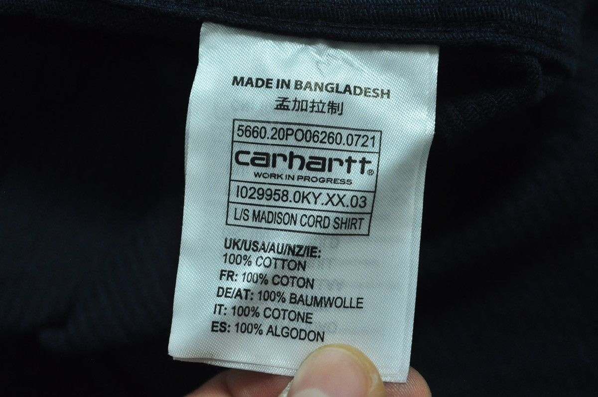 Carhartt × Carhartt Wip Carhartt Corduroy Button Ups Black Shirt Cord Size US XL / EU 56 / 4 - 9 Thumbnail