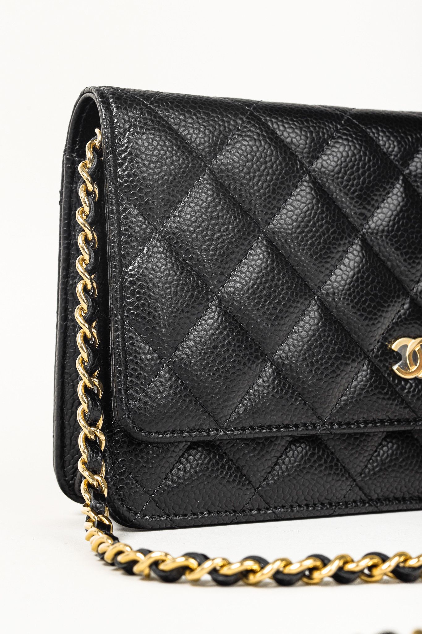 Chanel Chanel Caviar Leather Gold Strap Classic Wallet-On-Chain Size ONE SIZE - 7 Thumbnail
