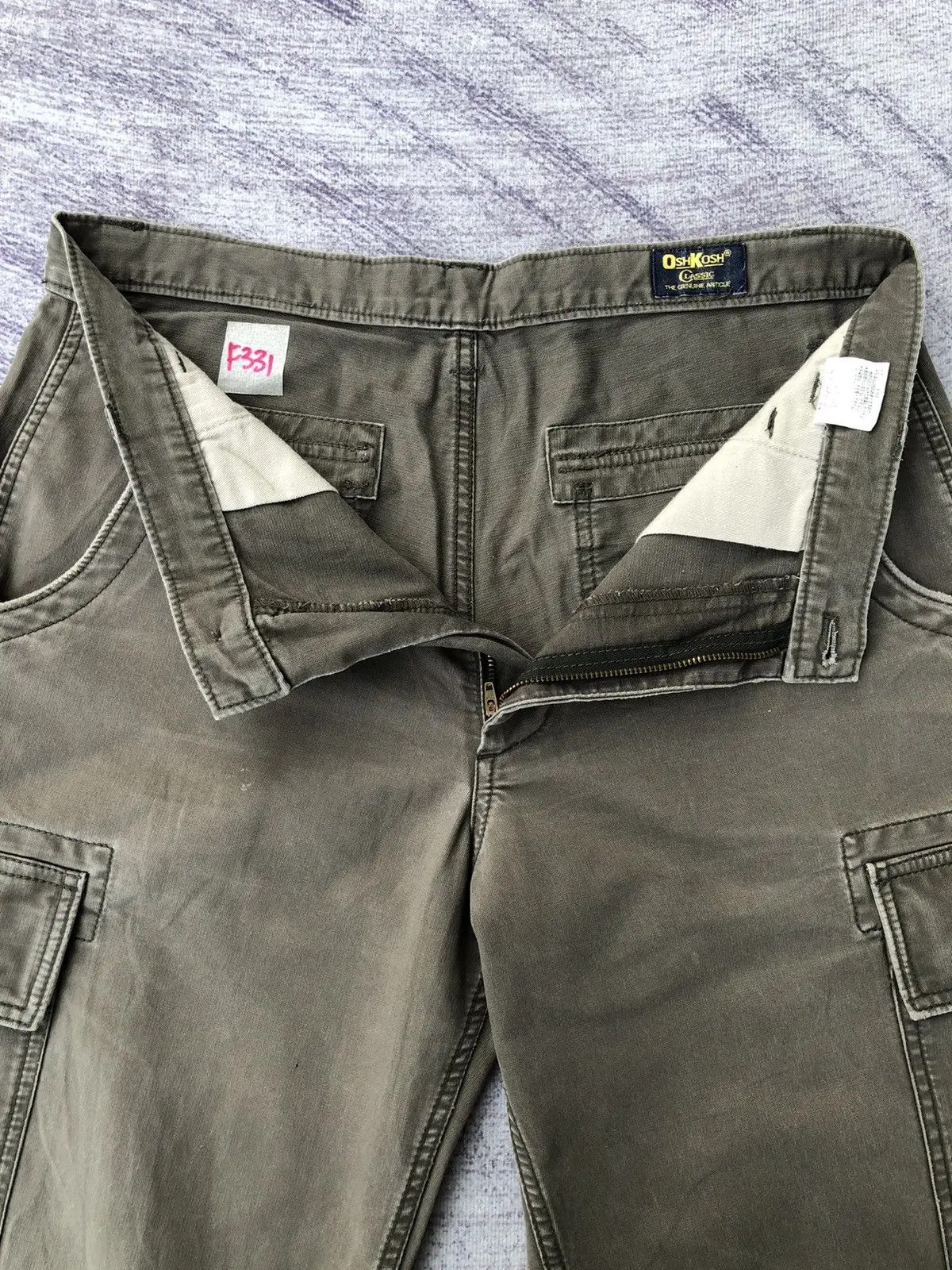 Oshkosh OshKosh Cargo Green Olive Style Multi-Pocket Pants Size US 31 - 8 Thumbnail