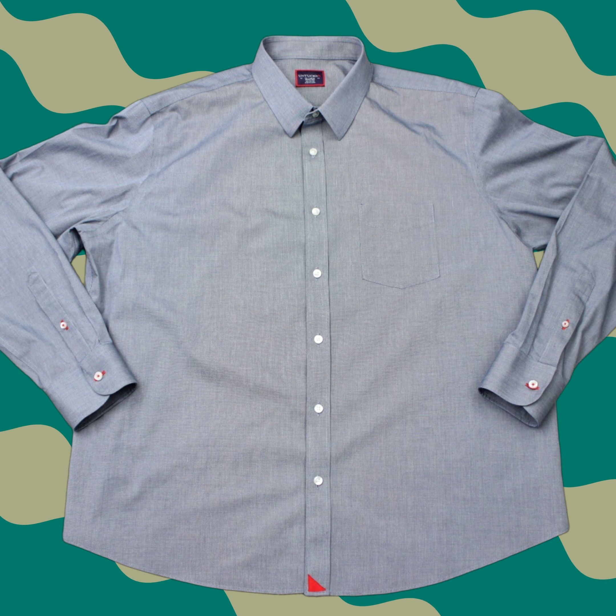 UNTUCKit UNTUCKit Shirt Mens 2XL Blue Button-Up Long Sleeve Cotton Wrinkle-Resistant Size US XXL / EU 58 / 5 - 1 Thumbnail