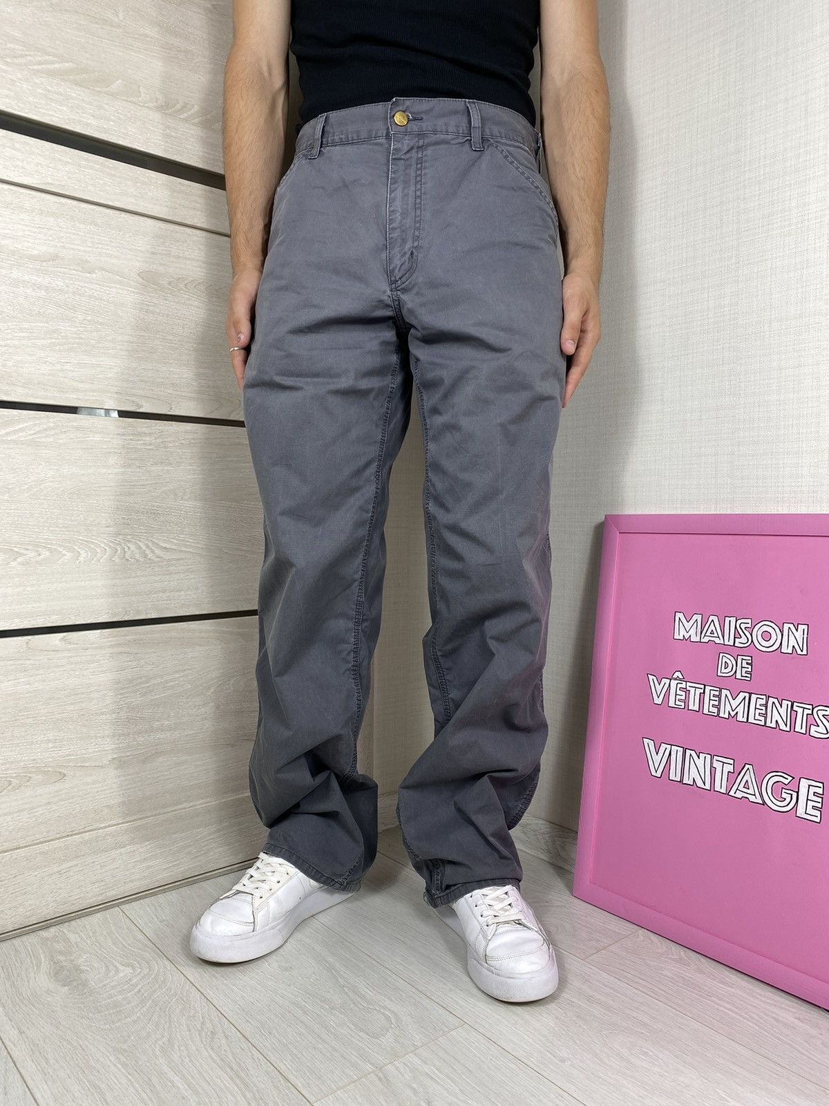 Carhartt × Vintage CARHARTT Simple Pant Work Size US 35 - 2 Thumbnail