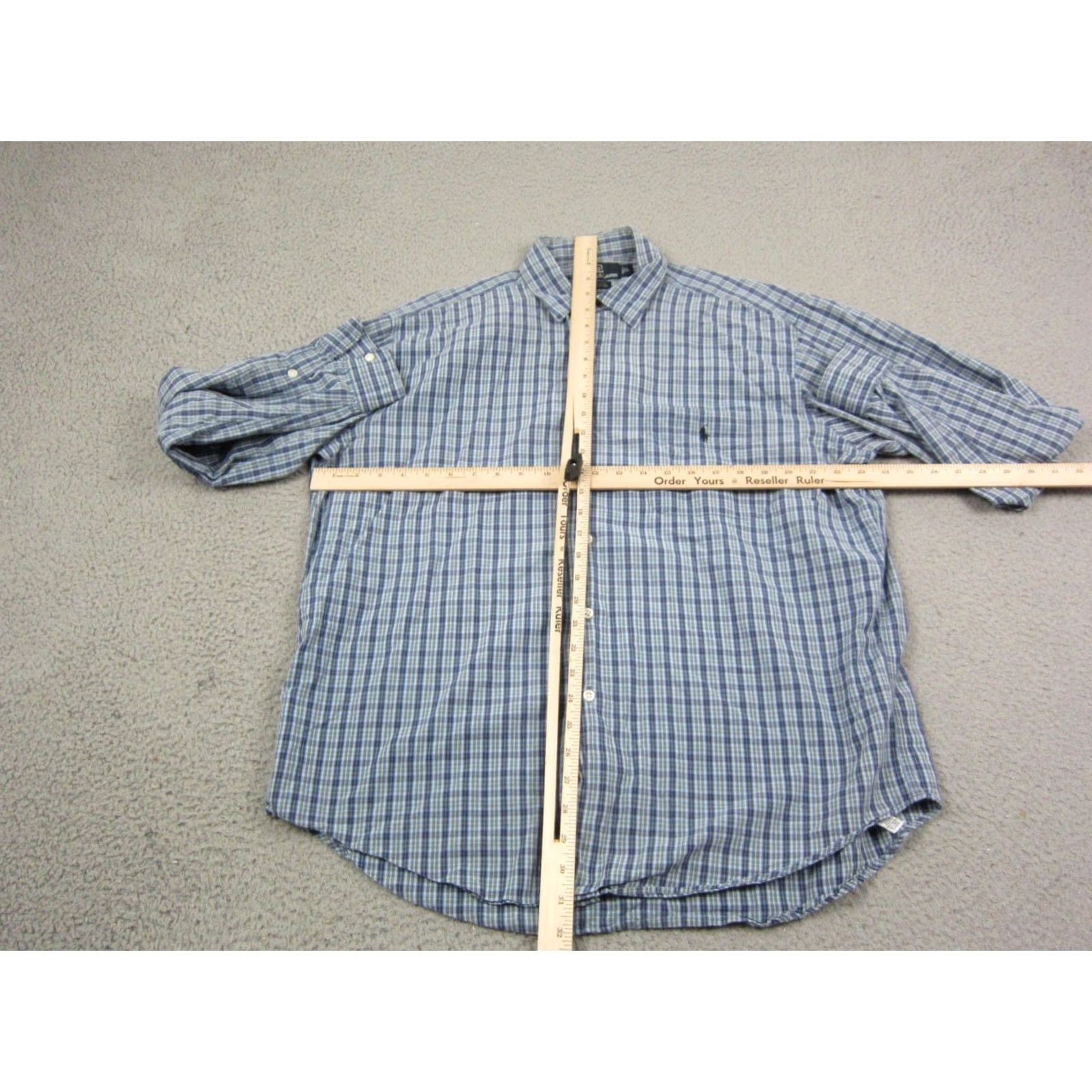 Polo Ralph Lauren VINTAGE Polo Ralph Lauren Shirt Adult Large Blue Black Pony Check Marlowe 90s Size US L / EU 52-54 / 3 - 6 Thumbnail