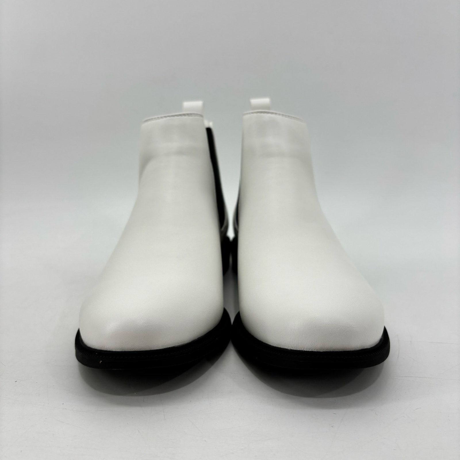 Other Anjoufemme Womens Size 7 Chelsea White Boots Booties Ankle Size US 7 / IT 37 - 9 Thumbnail
