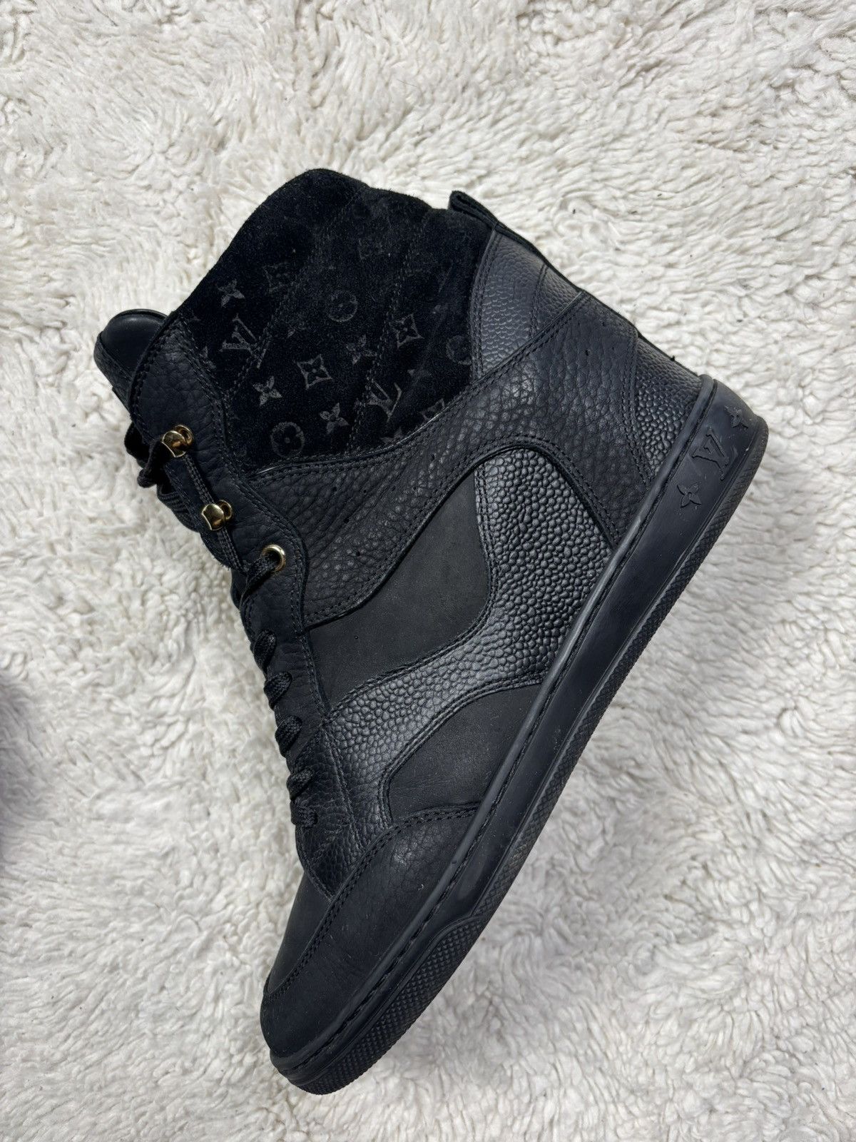 Louis Vuitton Louis Vuitton Leather Suede Cliff Top Wedge Sneakers Rare Size US 8 / IT 38 - 4 Thumbnail