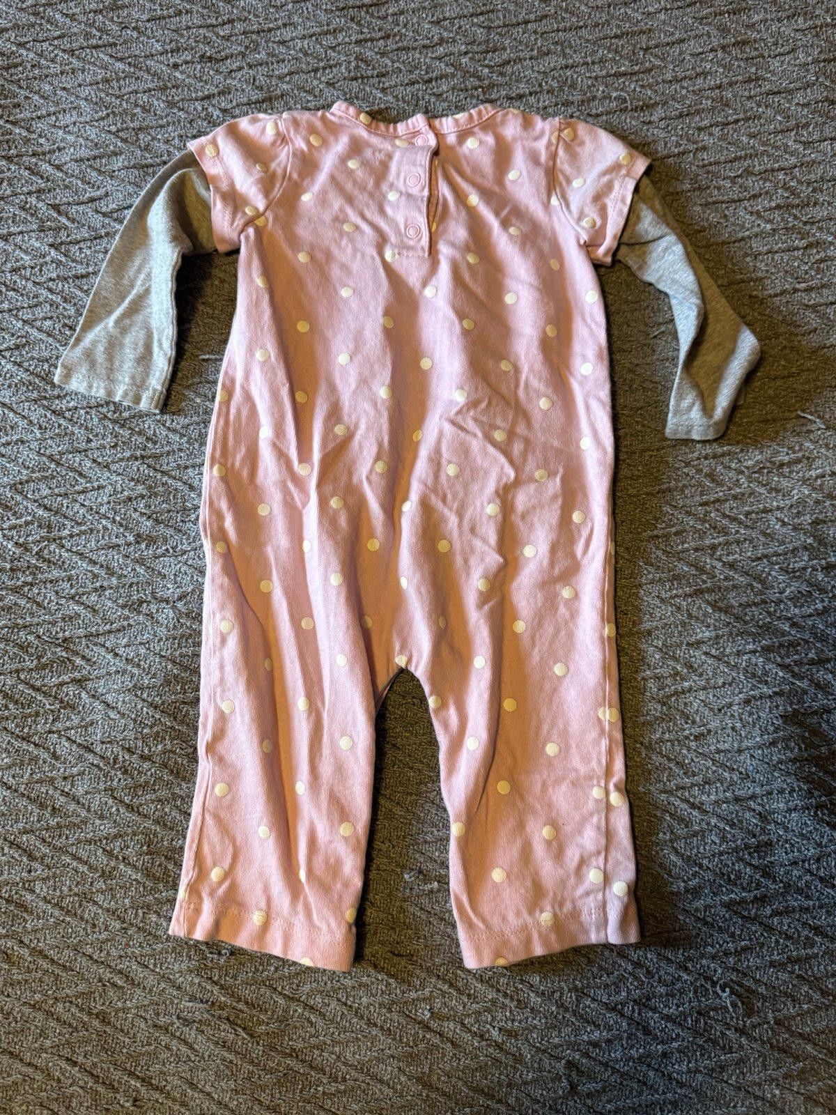 Designer 12 Month Pink Gray Cat Outfit Size ONE SIZE - 2 Thumbnail