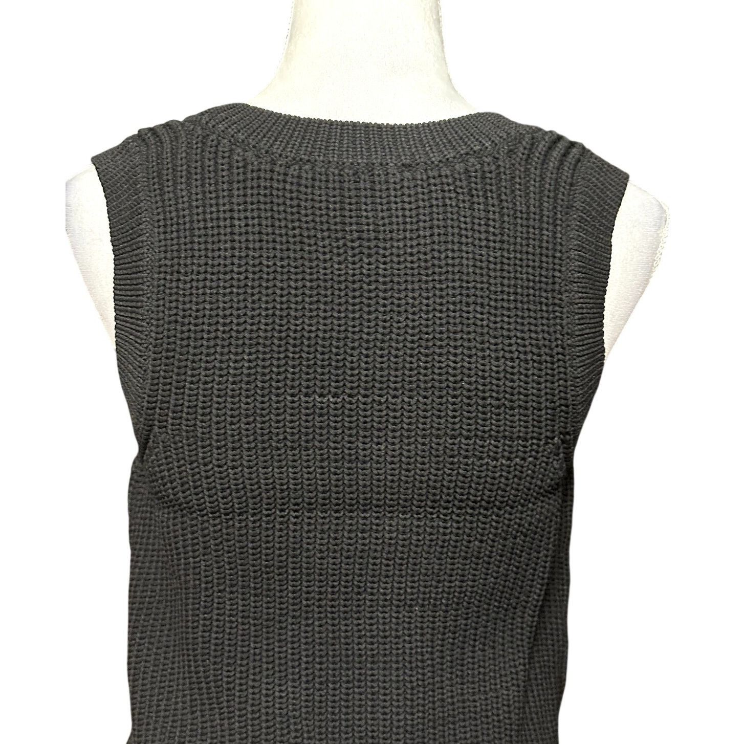 Other Royalty Womens Black Crop Scoop Neck Knit TankTop Sweater XL Size XL / US 12-14 / IT 48-50 - 6 Thumbnail