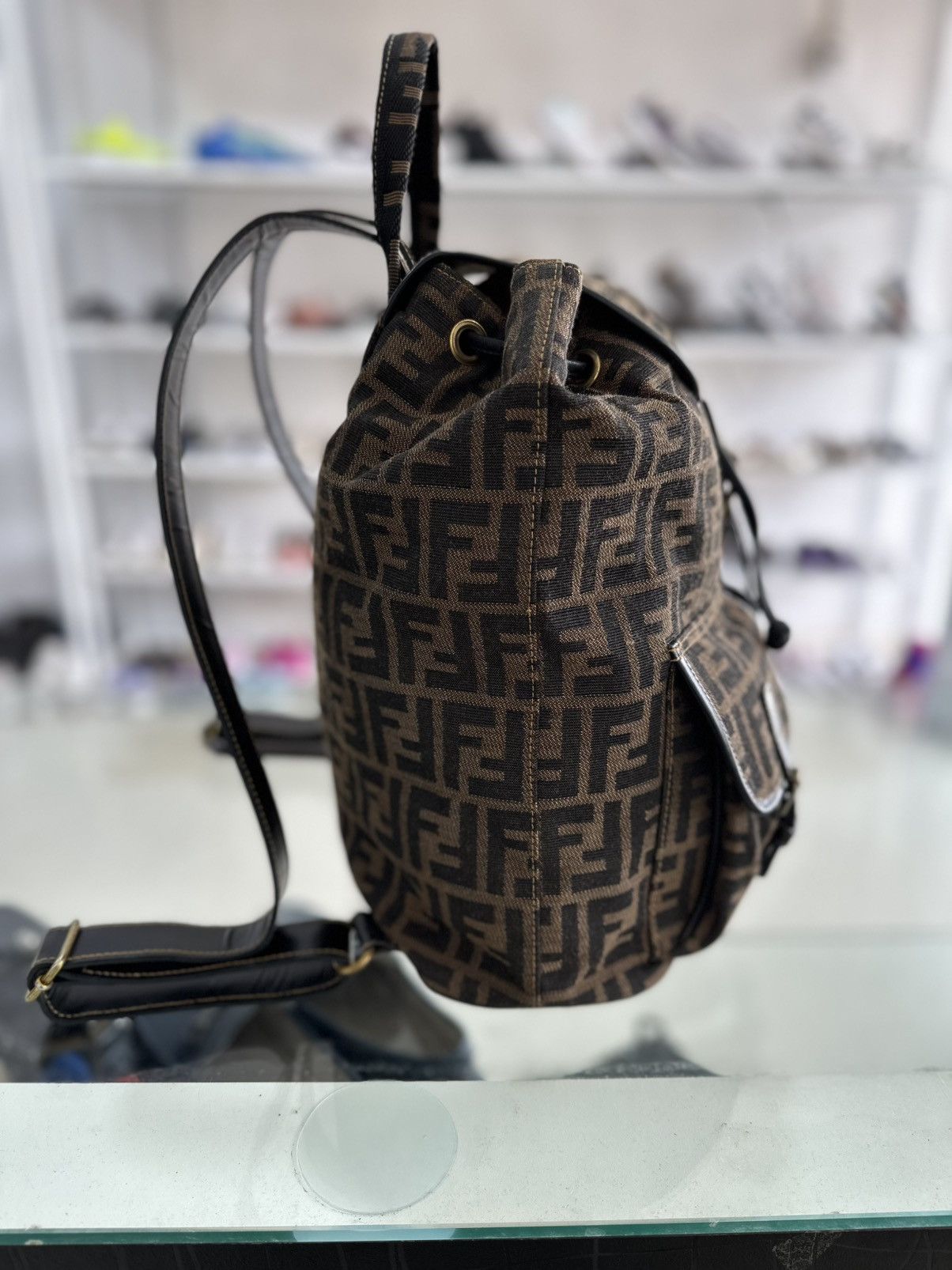 Fendi FENDI Brown Zucca Canvas Backpack Size ONE SIZE - 5 Thumbnail