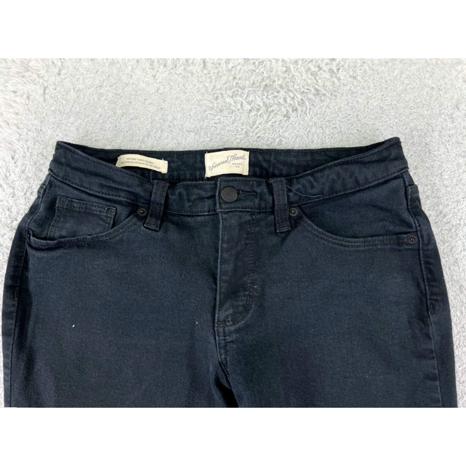 Vintage VINTAGE Universal Thread Women's Skinny Jeans Pants Size 8 Black Denim Cotton Slim Fit Size 30" / US 8 / IT 44 - 4 Thumbnail