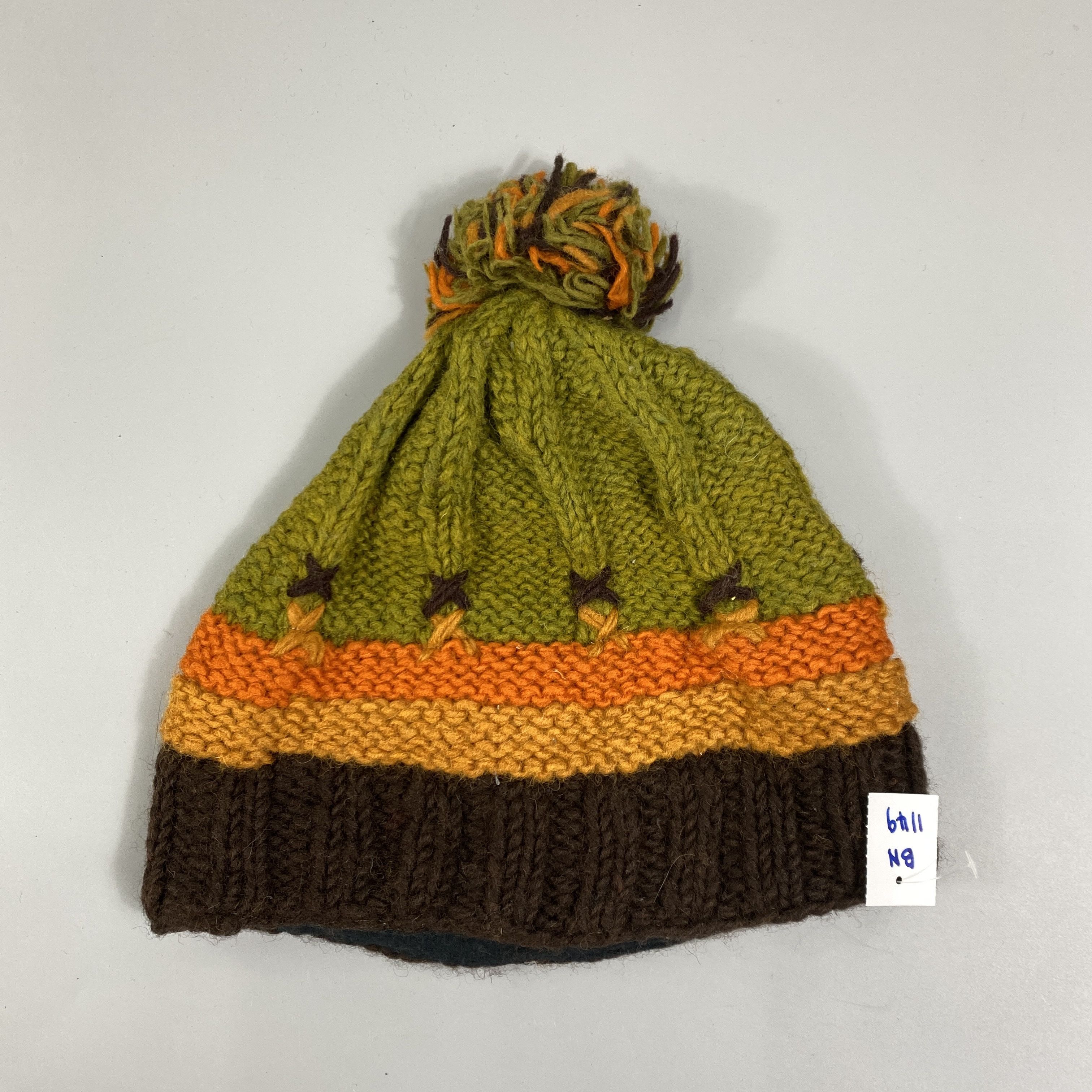 Japanese Brand Knit Four Layer Color Beanie Hats -BN1149 Size ONE SIZE - 6 Thumbnail