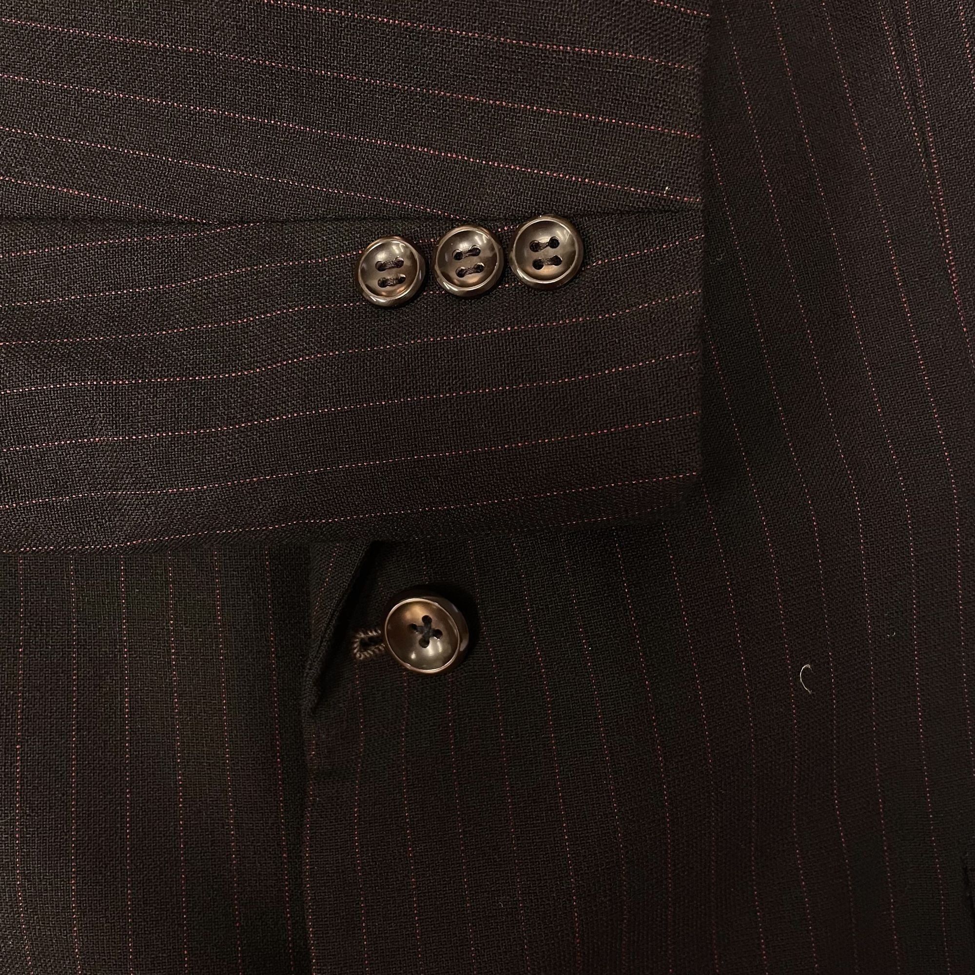 Other Vtg Wilkinson of England BESPOKE Black Red Stripe Sport Coat Size 40L - 10 Thumbnail