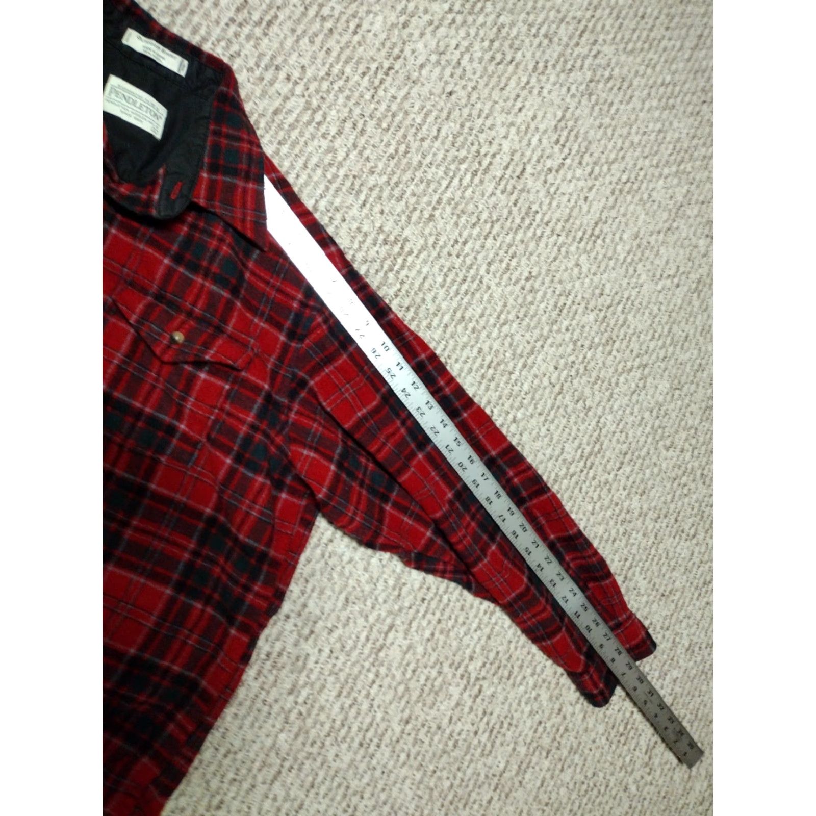 Pendleton VINTAGE Pendleton Outdoor Shirt L Red Plaid Wool Wool Shirt Mens Long Sleeve Button-Up Vintage: No Size US L / EU 52-54 / 3 - 5 Thumbnail