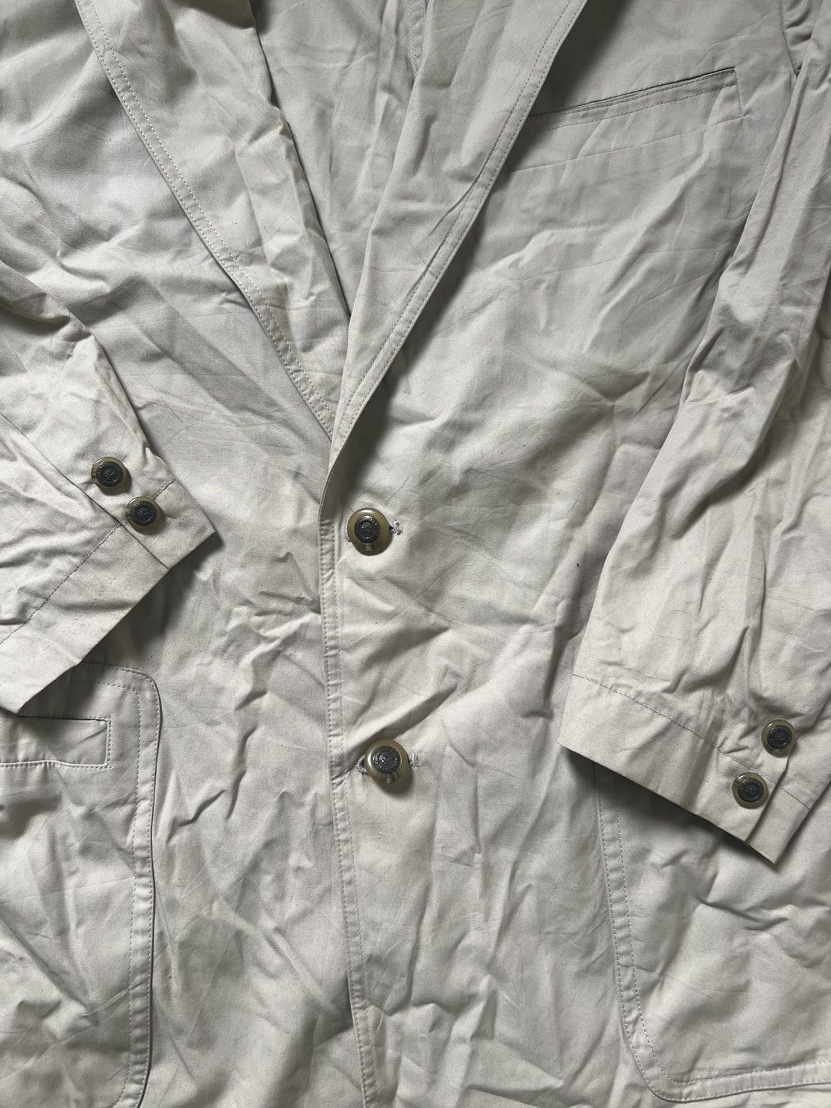 Burberry Vintage Burberry's Cotton Twill Blazer Jacket Beigepit 22.5’ Size US M / EU 48-50 / 2 - 7 Thumbnail