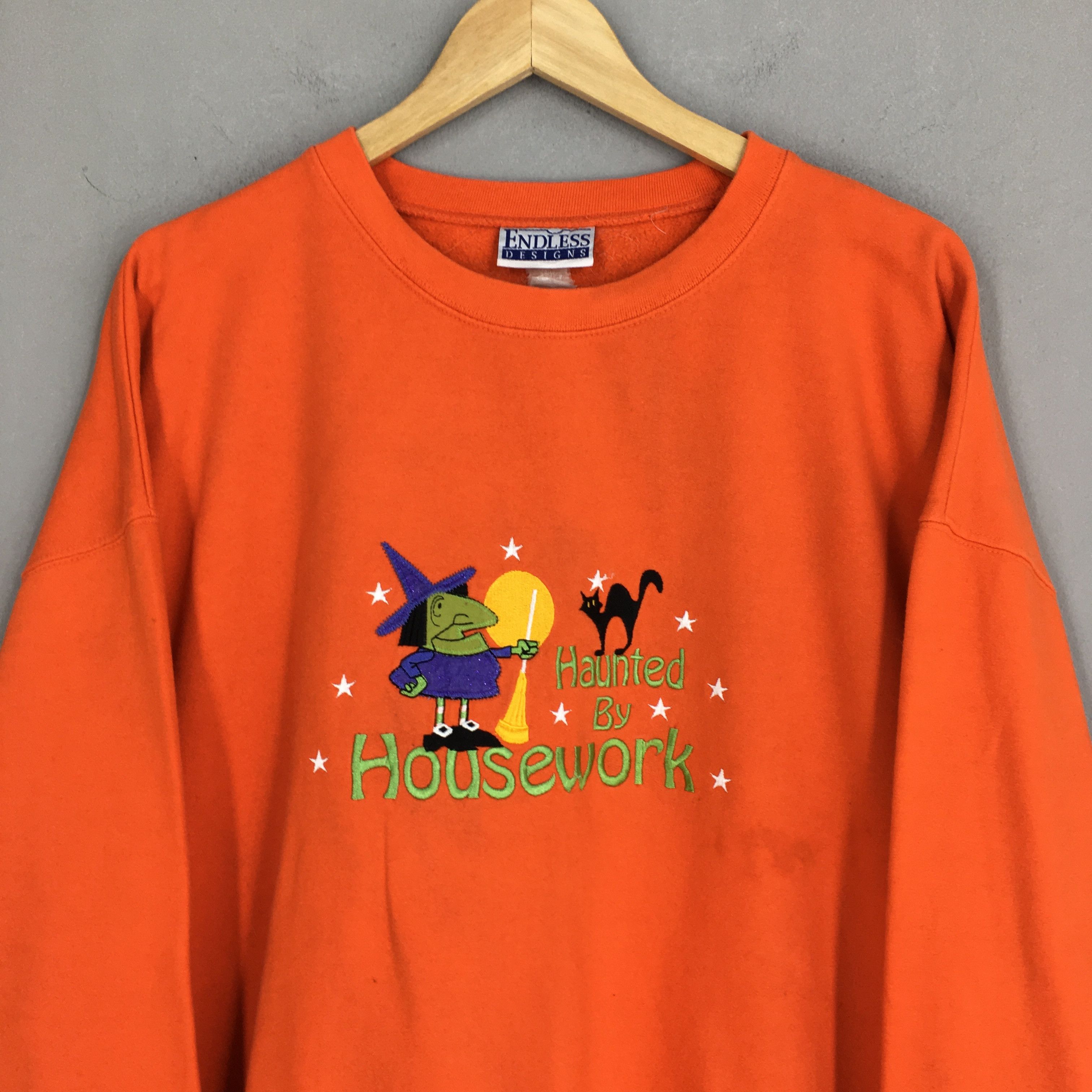 Endless Vintage Haunted By Housework Halloween Sweatshirt XXLarge Size US XXL / EU 58 / 5 - 2 Thumbnail
