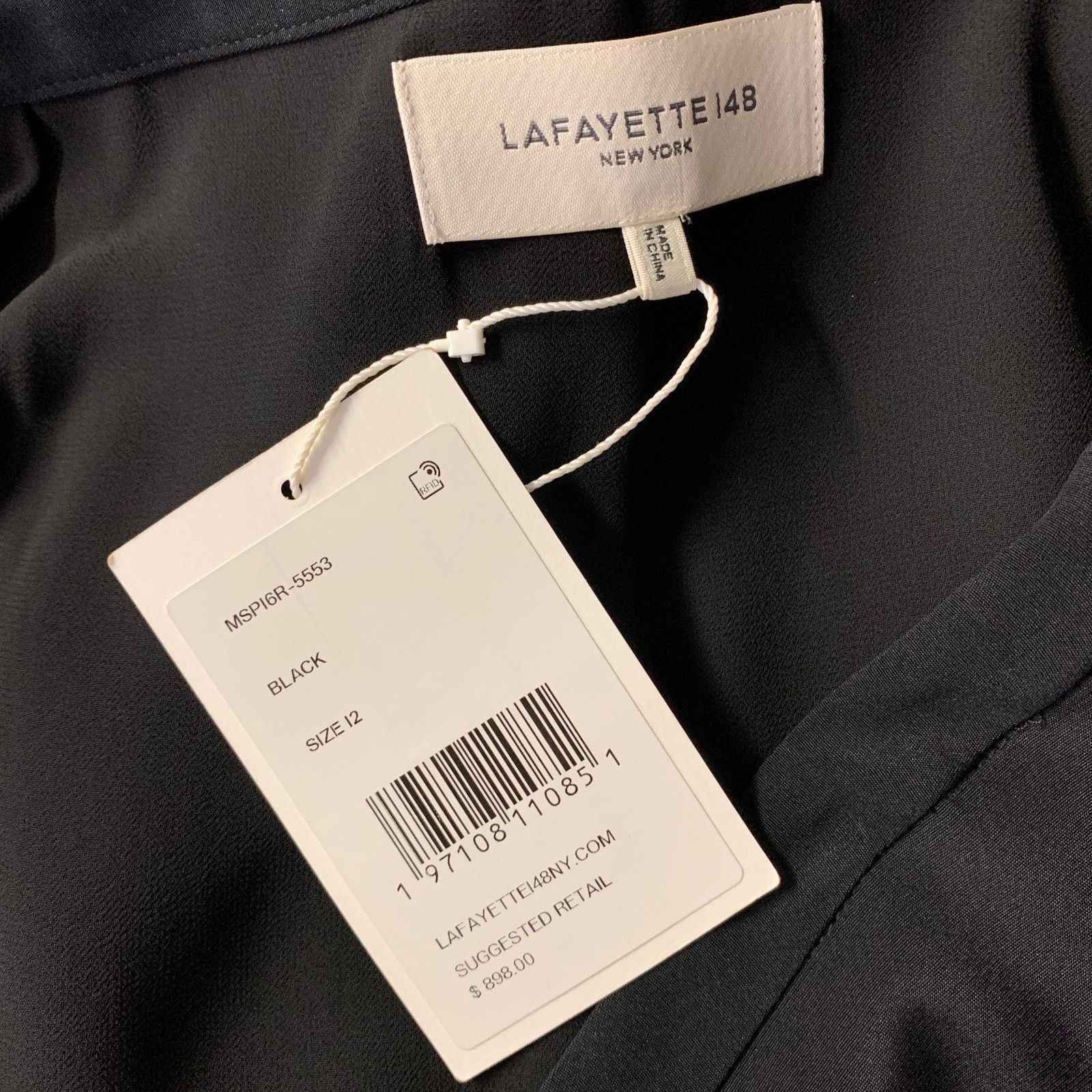 Lafayette 148 LAFAYETTE 148 Size 12 Black Silk Elastane Maxi Skirt Size 34" / US 12 / IT 48 - 4 Thumbnail