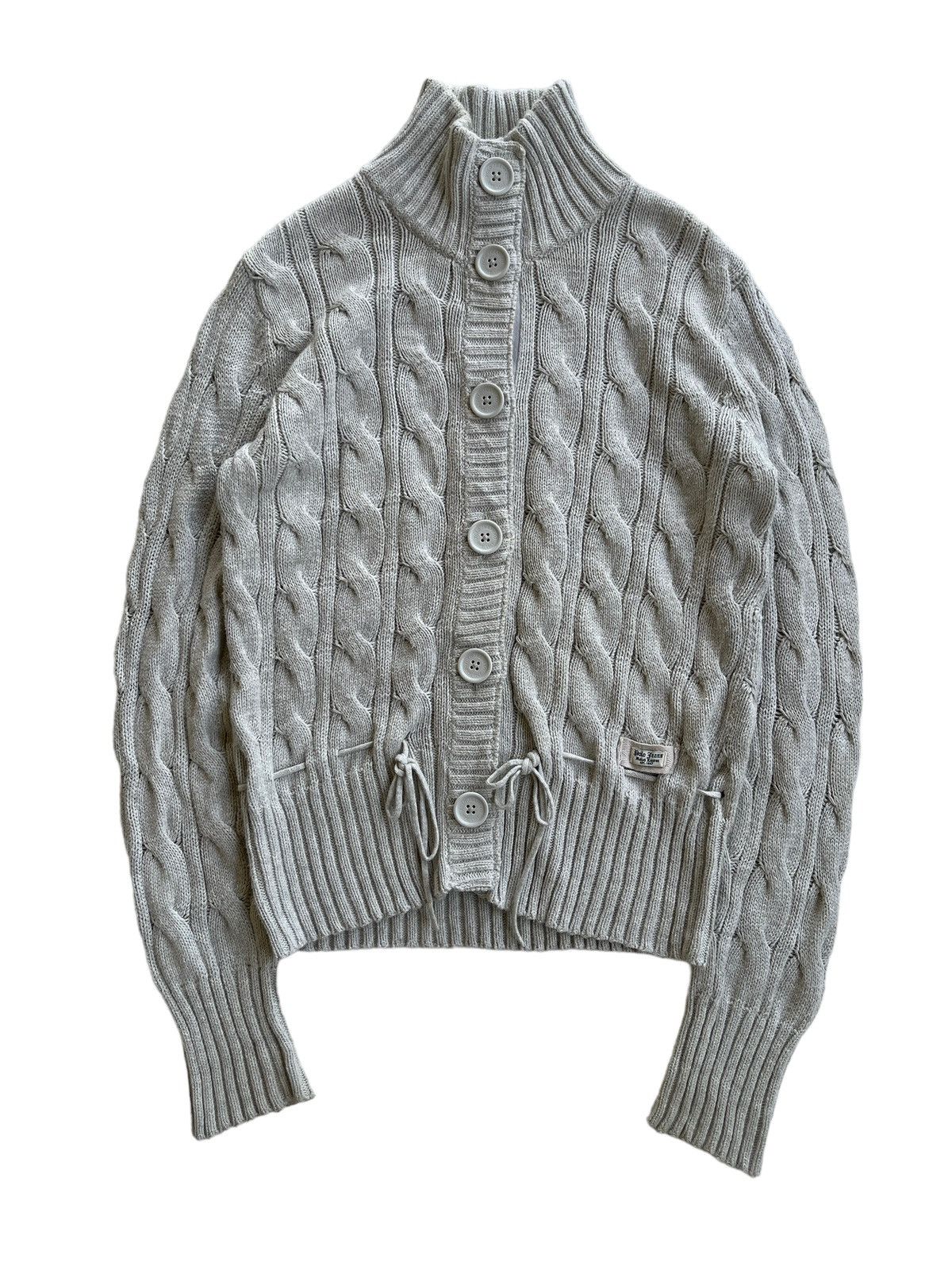 Polo Ralph Lauren Polo RL Cable Knitted Cardigan Jacket Size L / US 10 / IT 46 - 2 Thumbnail