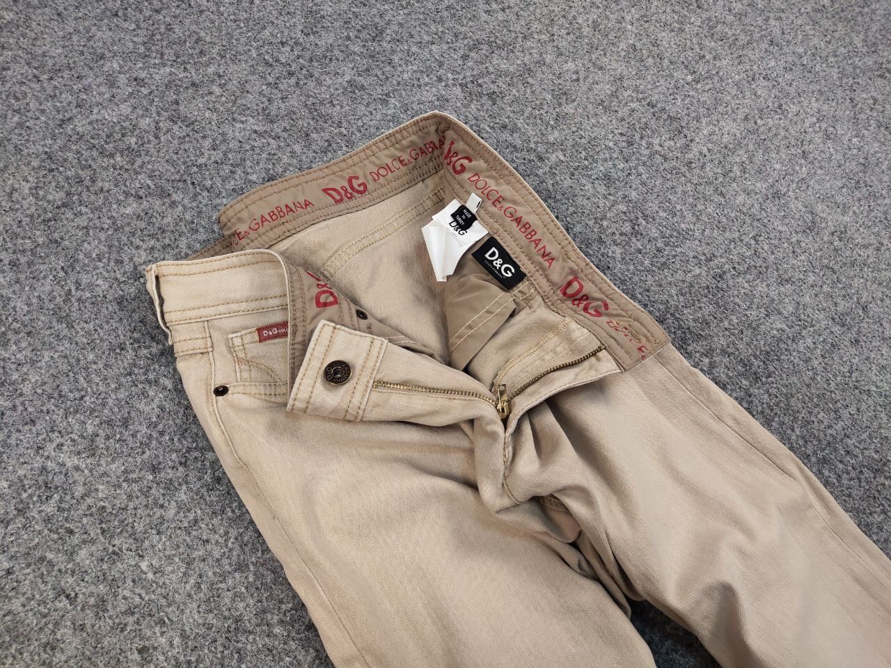 Dolce & Gabbana Vintage 90's Dolce & Gabbana amazing Beige denim tight Jeans Size 30" / US 8 / IT 44 - 11 Thumbnail