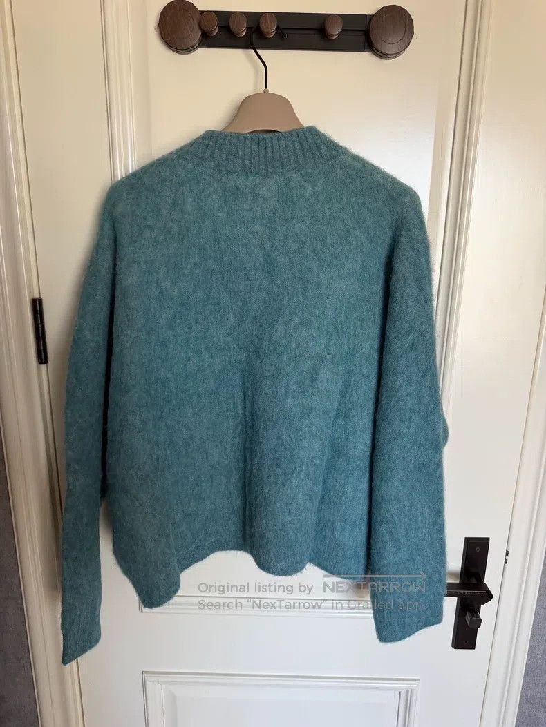 Martine Rose Martine Rose Lake blue jacquard monogrammed mohair sweater Size S / US 4 / IT 40 - 3 Thumbnail