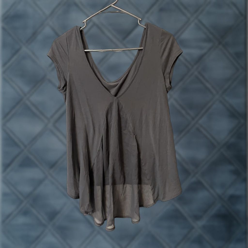 American Eagle Outfitters American Eagle Knit Strappy Tank - Size Medium Gray Layered Blouse Size M / US 6-8 / IT 42-44 - 1 Thumbnail
