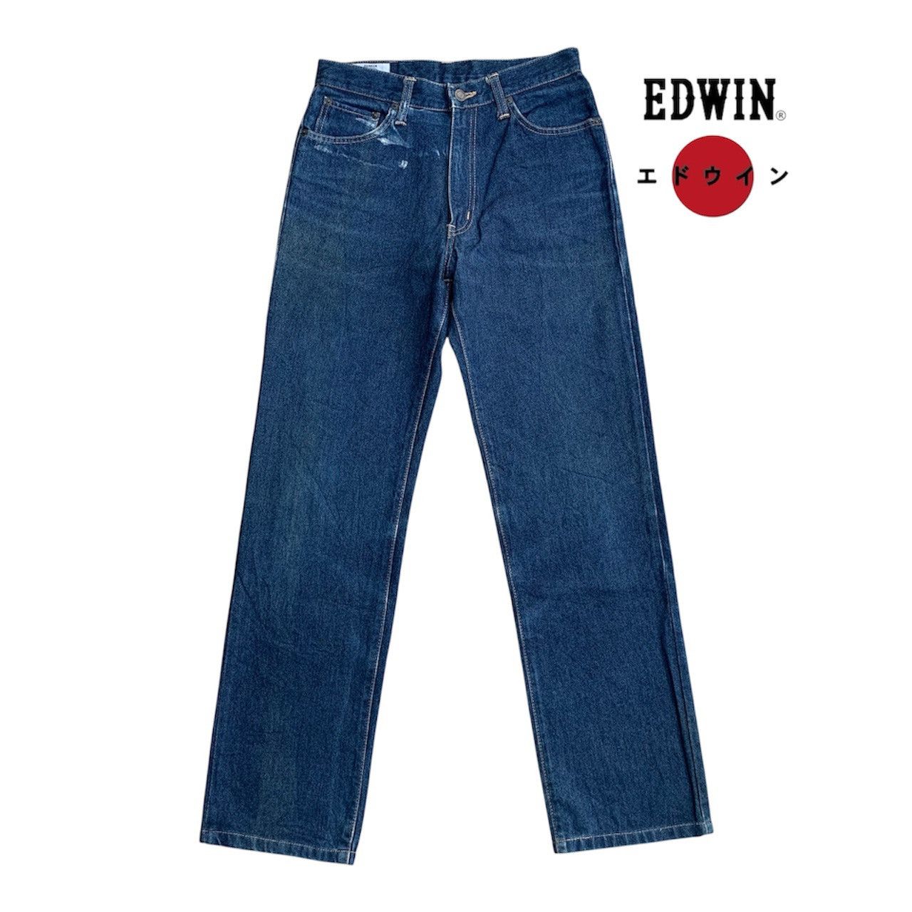 Edwin Vintage 90s Edwin Japan Indigo Blue Jeans Straight Denim W29 Size US 29 - 1 Thumbnail